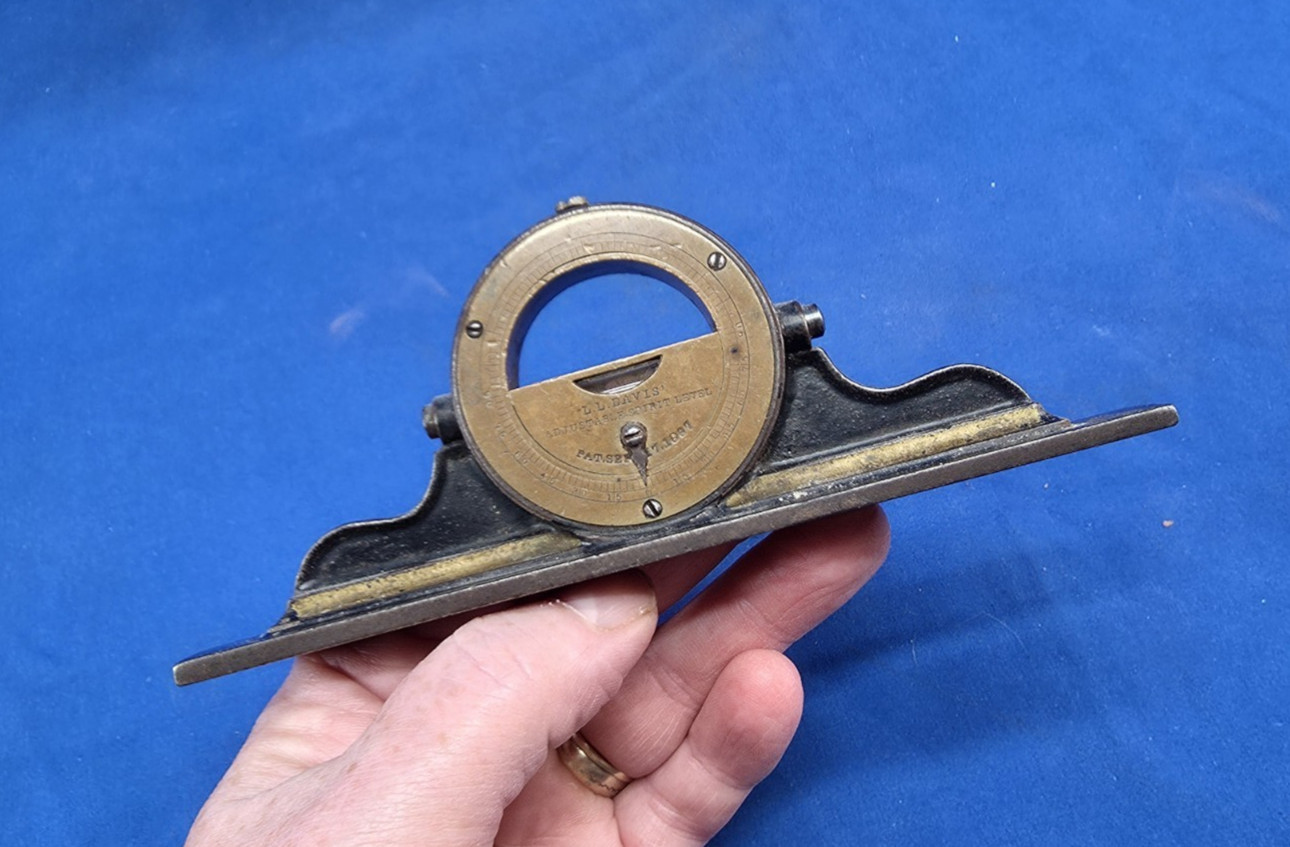 Beautiful L L Davis No. 1 Mantle Clock Inclinometer 1887 Patent Spirit Level