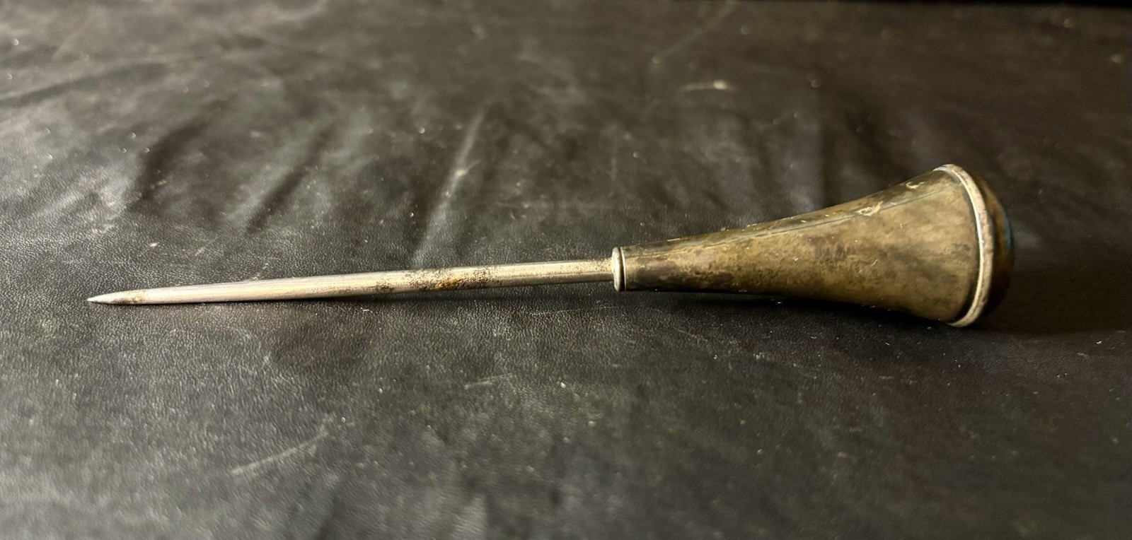 Antique John Hasselbring Sterling Silver Handle Ice Pick # 5 Barware 5.5″