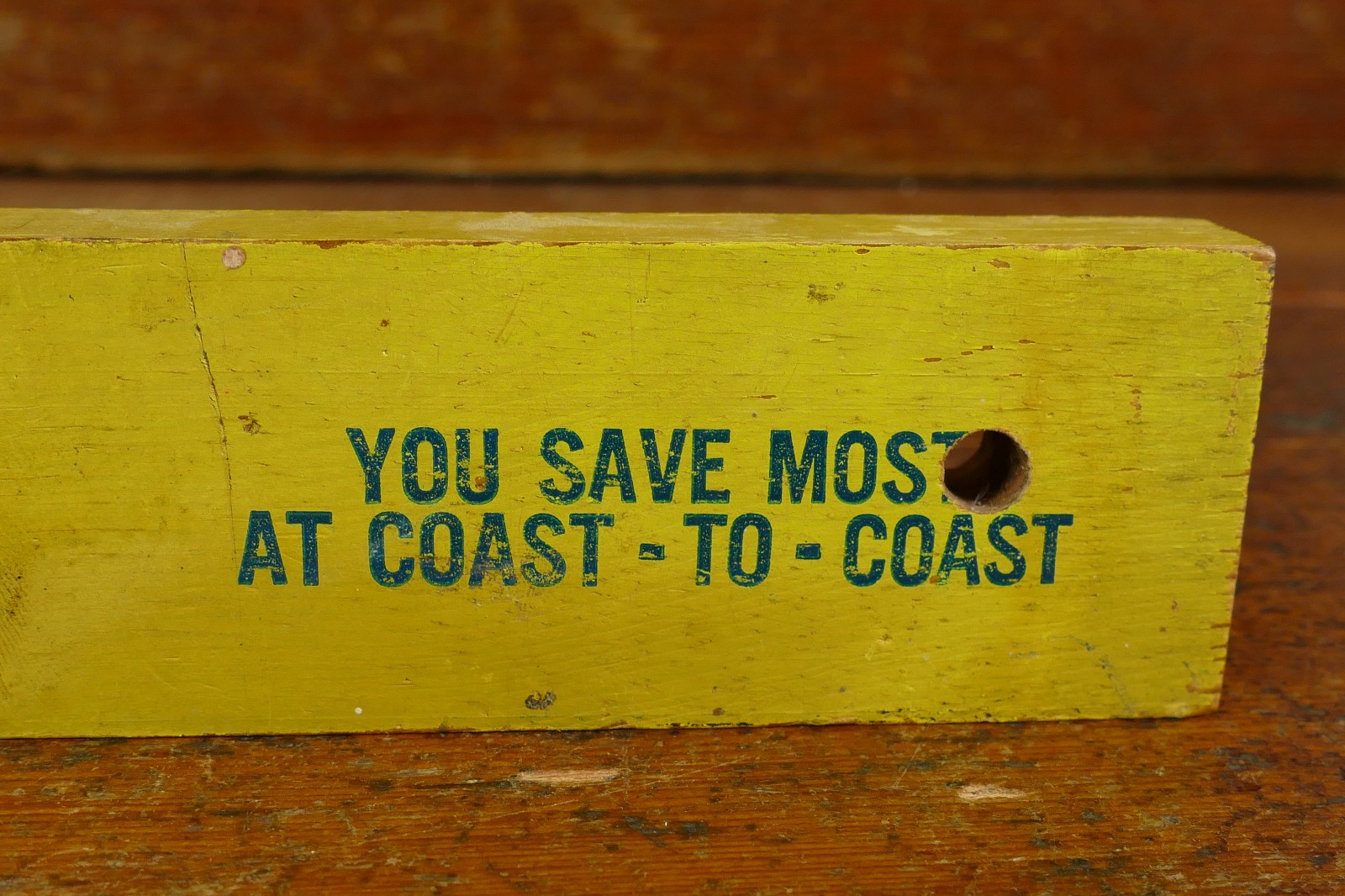 Vintage Wood “COAST TO COAST” Hardware Stores 12” Ruler/Level Olivia, Minnesota