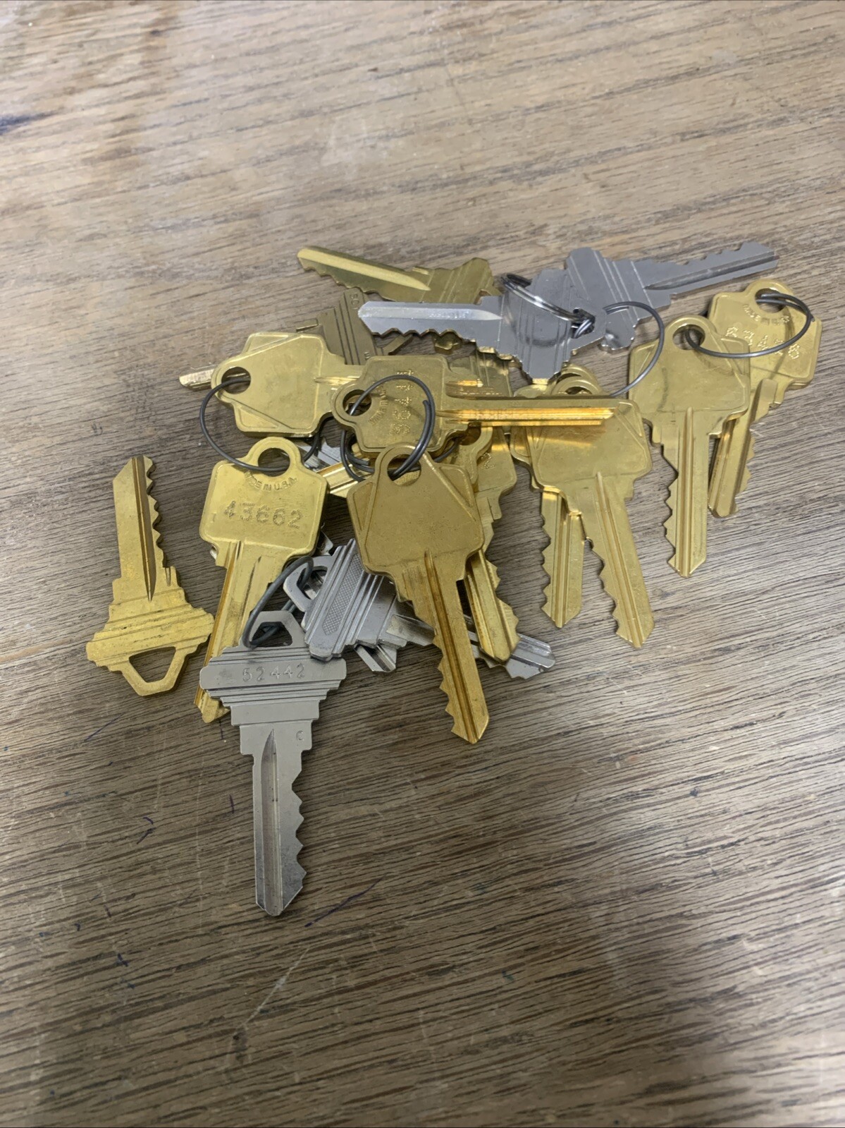 Lot of Numbered Arrow Schlage keys brass door home office gate 40 pieces total