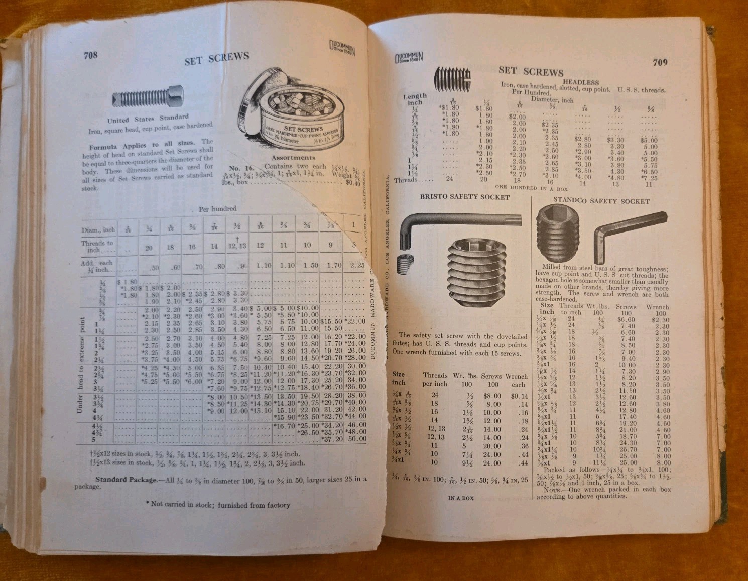 1921 Ducommun Catalog F Hardcover Industrial Metal Supply Tool Book Los Angeles
