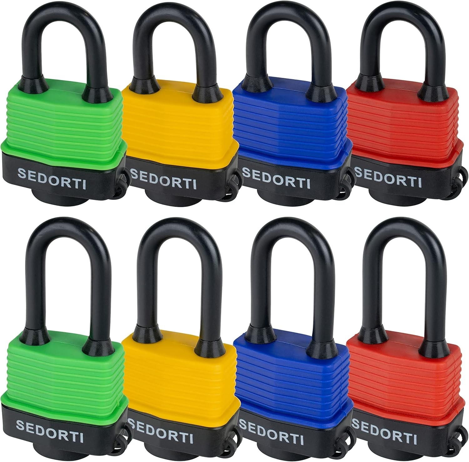Colored Waterproof Padlocks Pack of 12 Steel Lockout Tagout Locks with Keys Blue