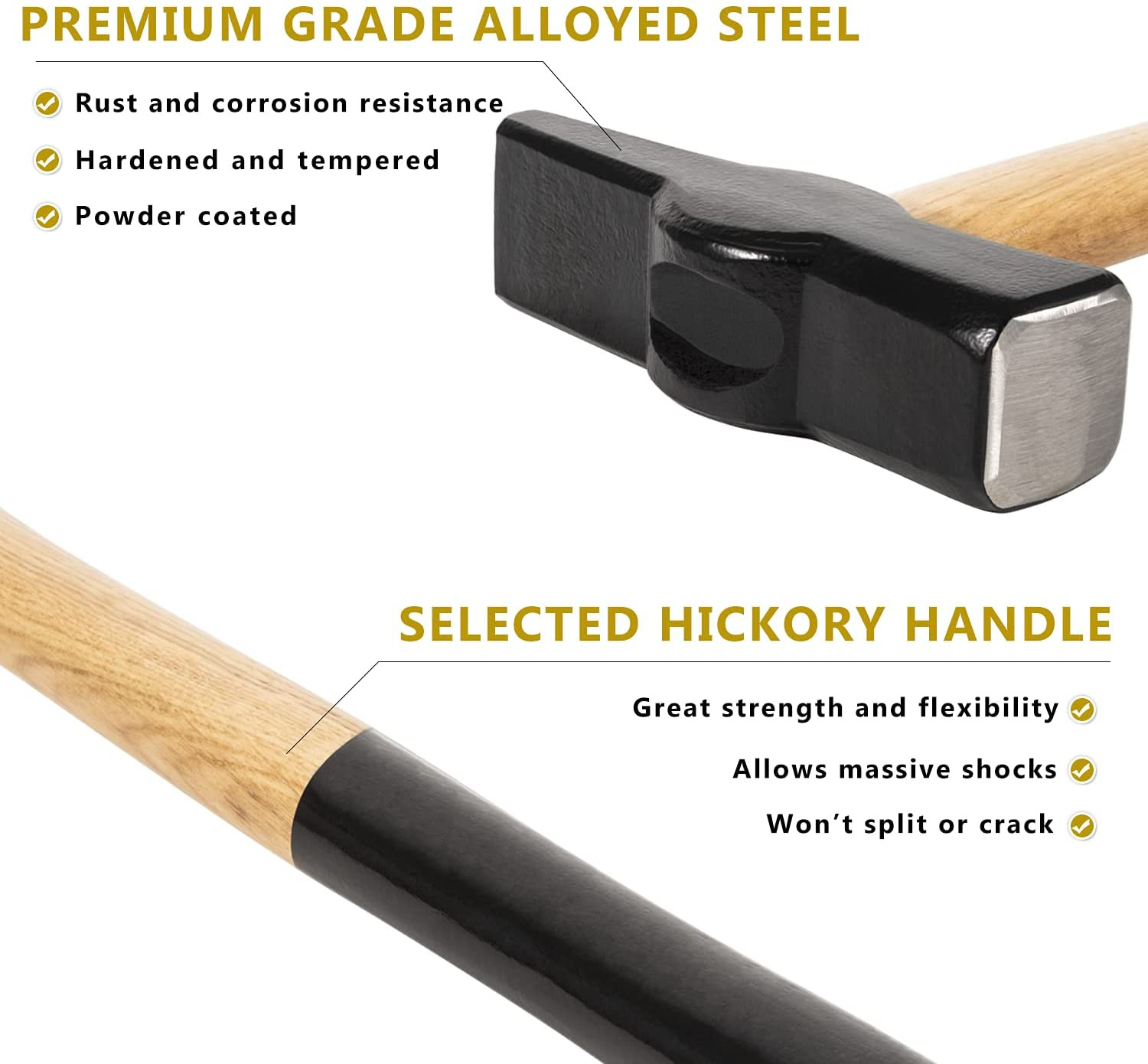 Blacksmith 17” Wolf Jaw Tongs and Hammer Tool Set Essential Tools for Blacksmith