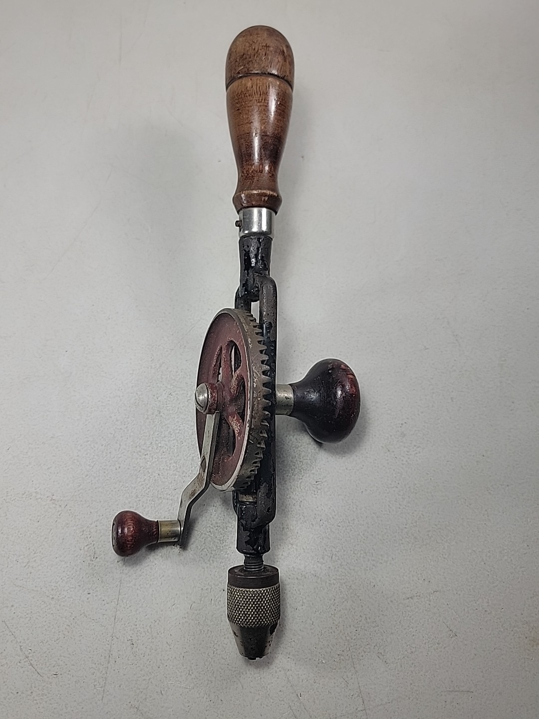VINTAGE EGG BEATER STYLE HAND DRILL W/ REMOVABLE TOP