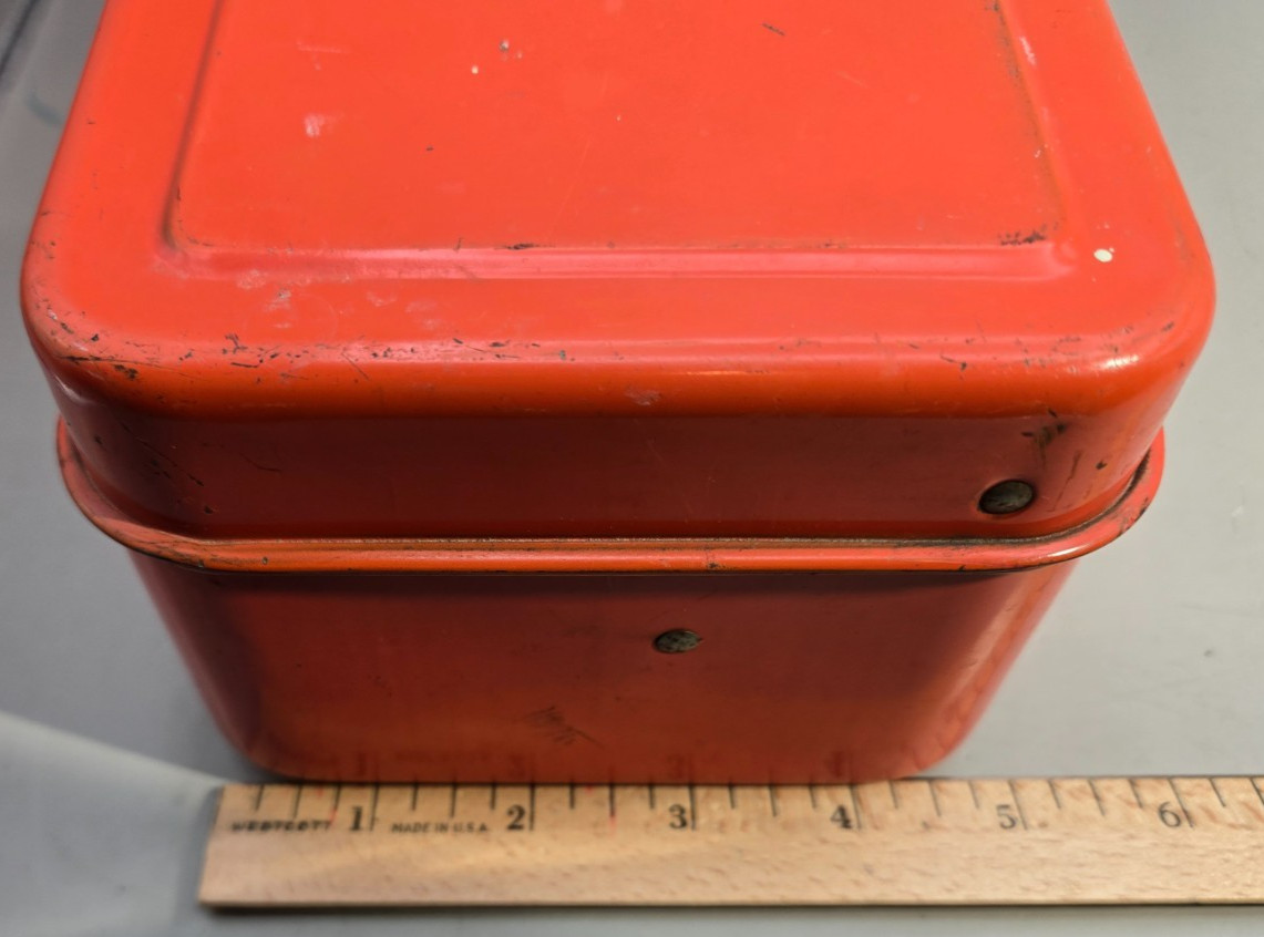 VTG Union Steel Utility Chest 2011 Box Orange Red Made in USA
