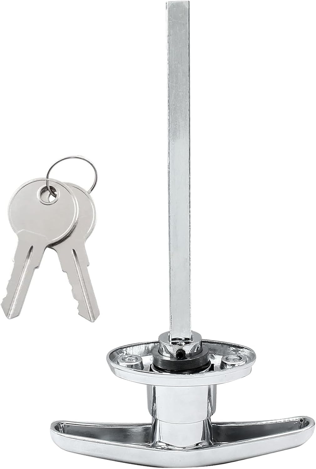 1 Pack Truck Cap Locking T-Handles Silver Camper Topper Lock, Keyed Alike Camper