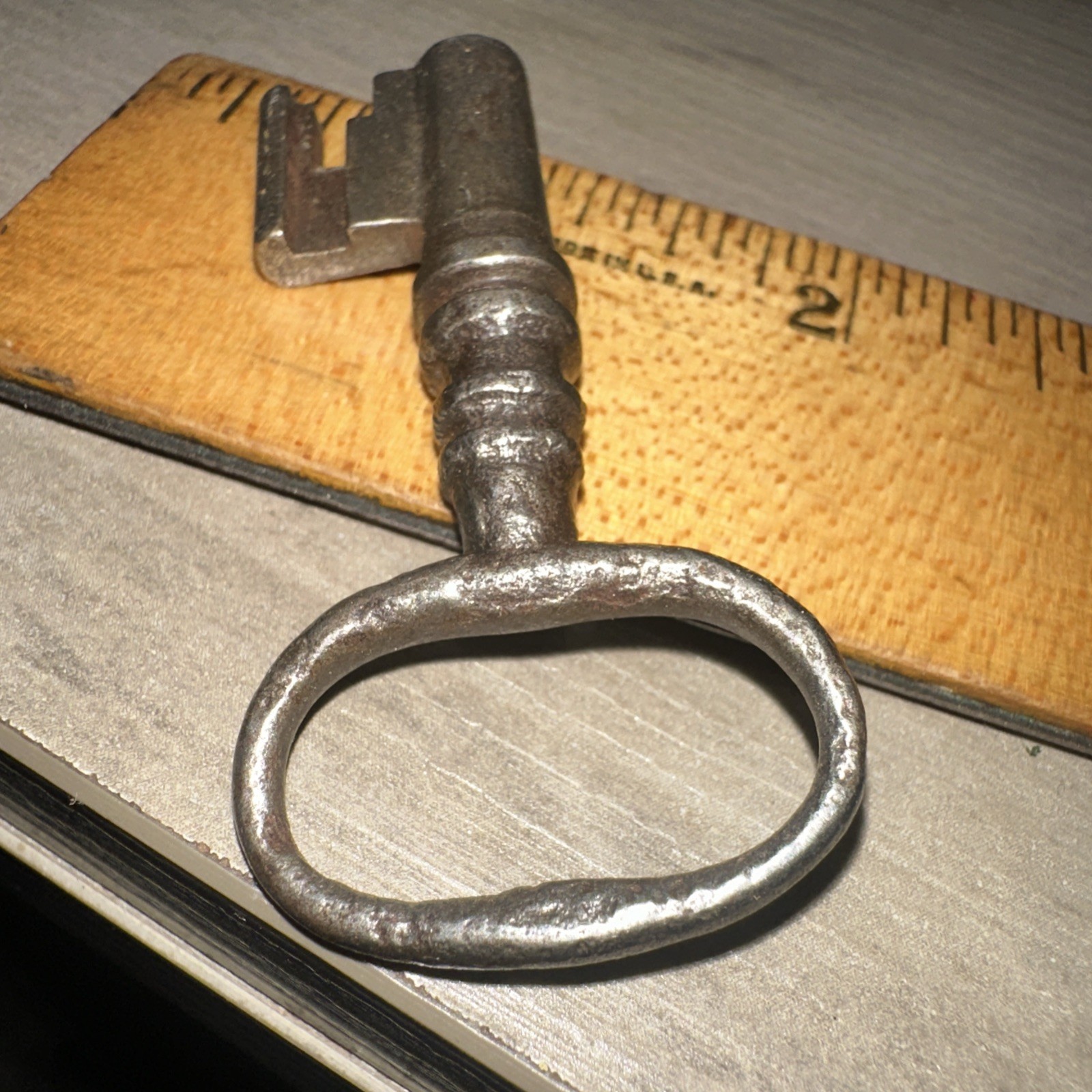 Antique Skeleton Key Hollow Barrel, Unique Tip Legit Antique
