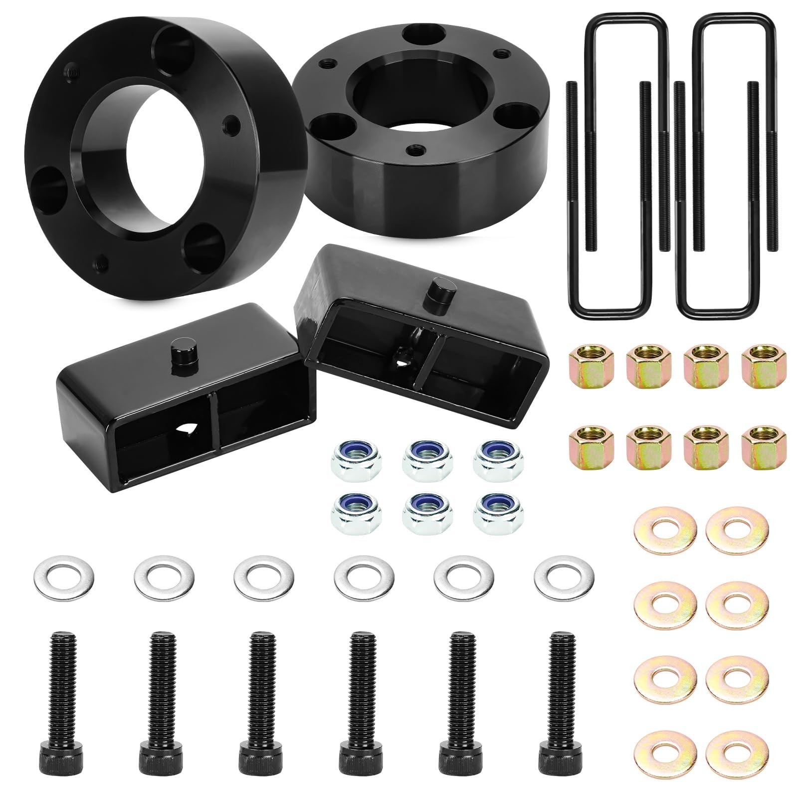 3″ Front + 2″ Rear Full Leveling Lift Kit for 2007-2020 Chevy Silverado 1500,…