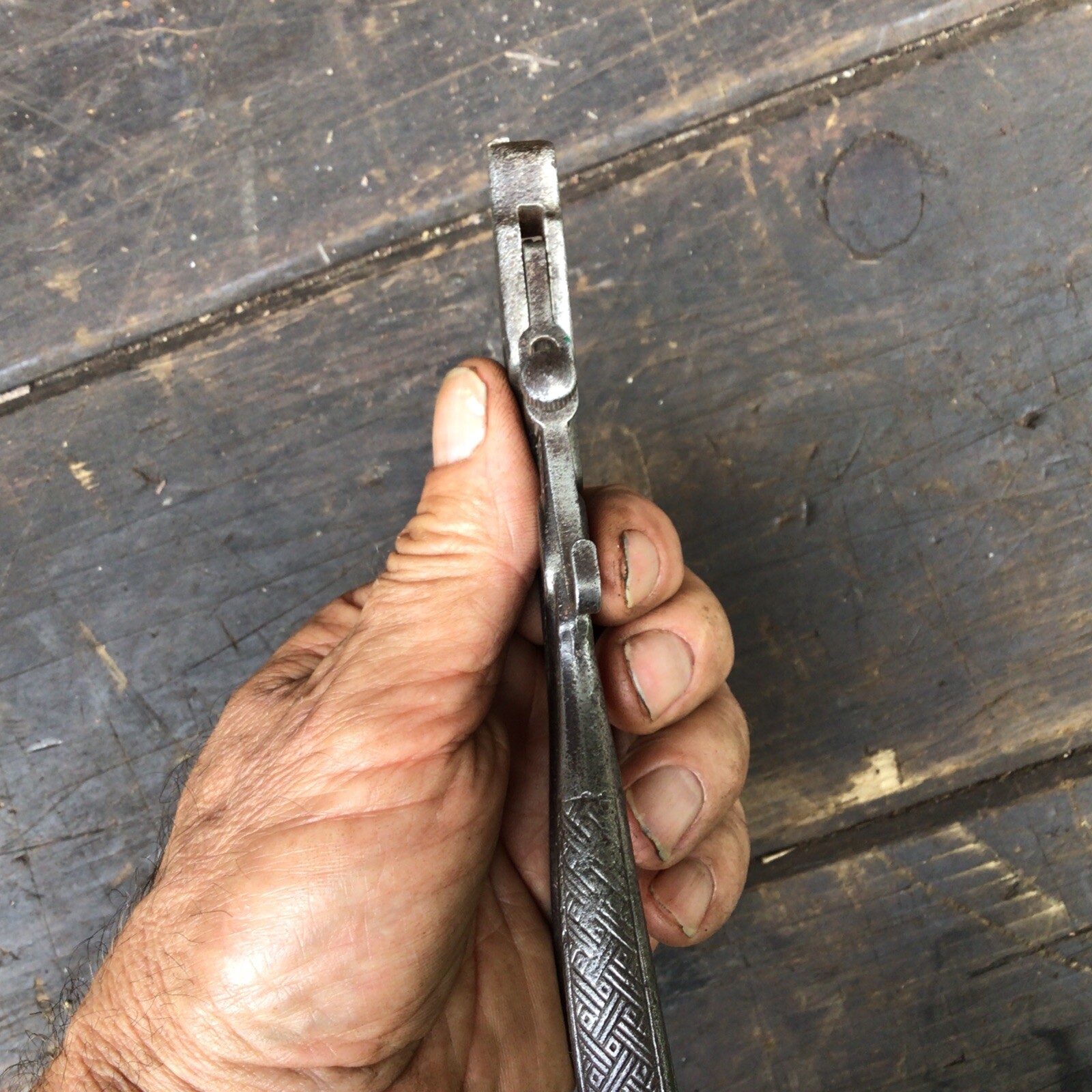 Vintage L&G Saw Set Tool manual Ornate Design Antique Old