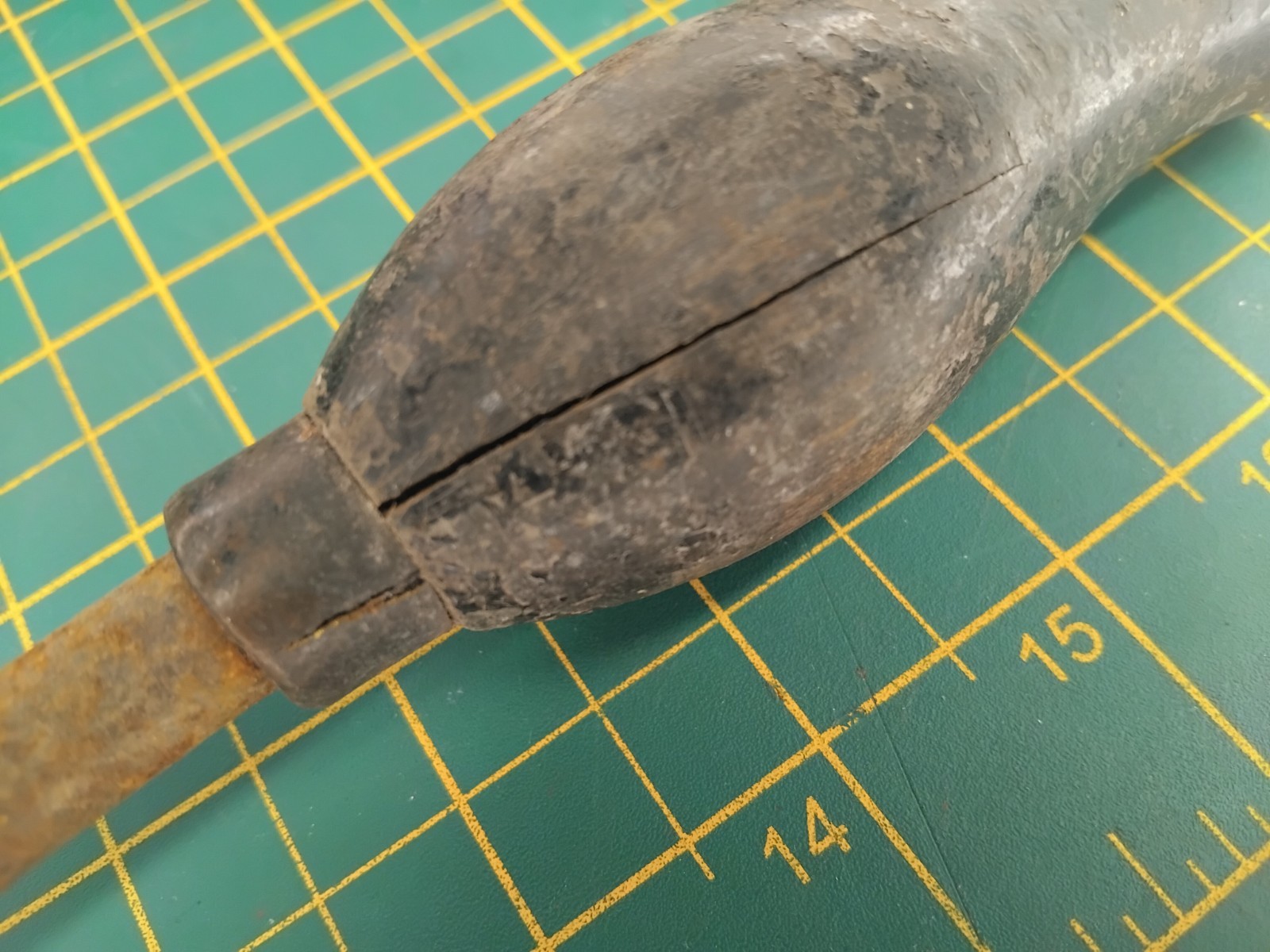 Large Vintage Copper Tip Soldering Iron 435mm FOR RESTORATION LT21915-SP
