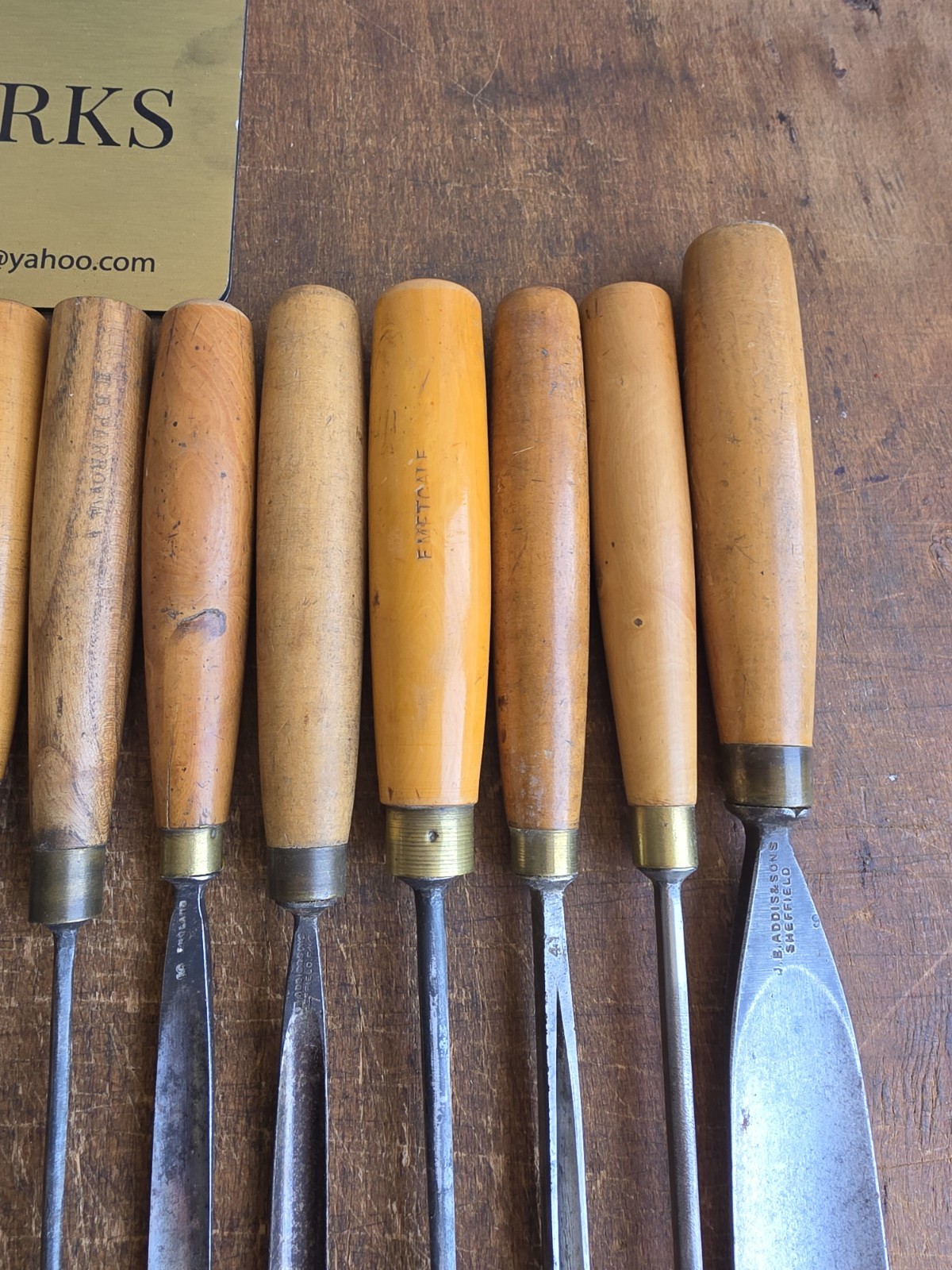 16 x Addis Carving Chisels Gouges Wood Carving Woodwork Ben Harms Collection