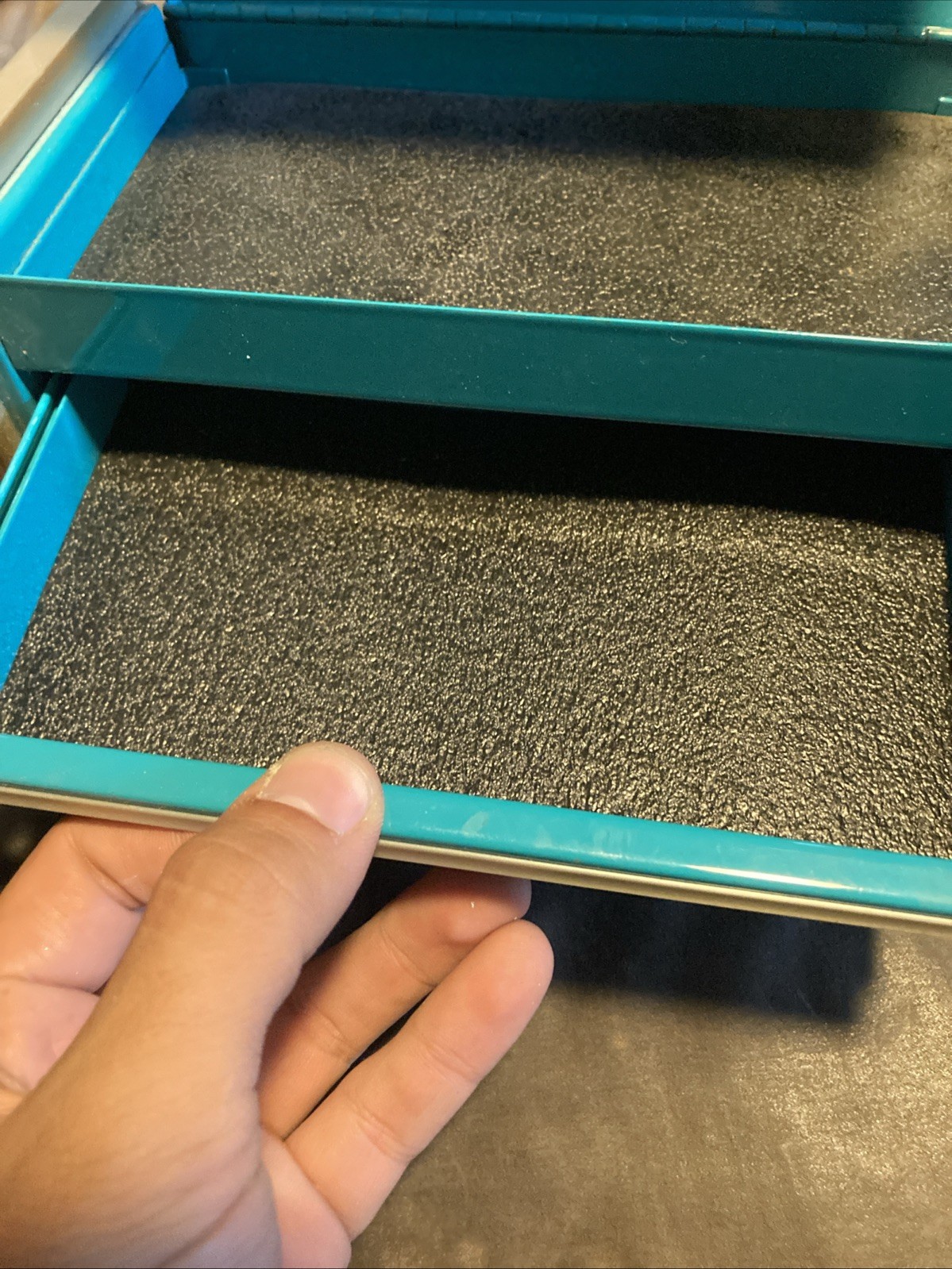 Snap On Miniature Tool Jewelry Box Teal Top Chest 3 Drawers Very Rare Color Beat