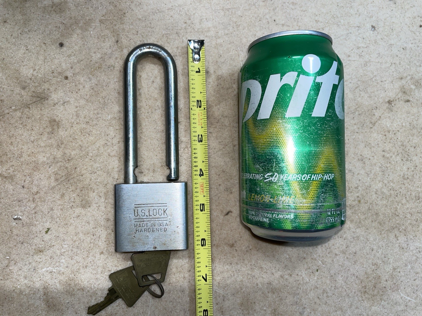 U.S. Lock Co. Padlock 6” Total Hardened Steel Tough Better Than Master