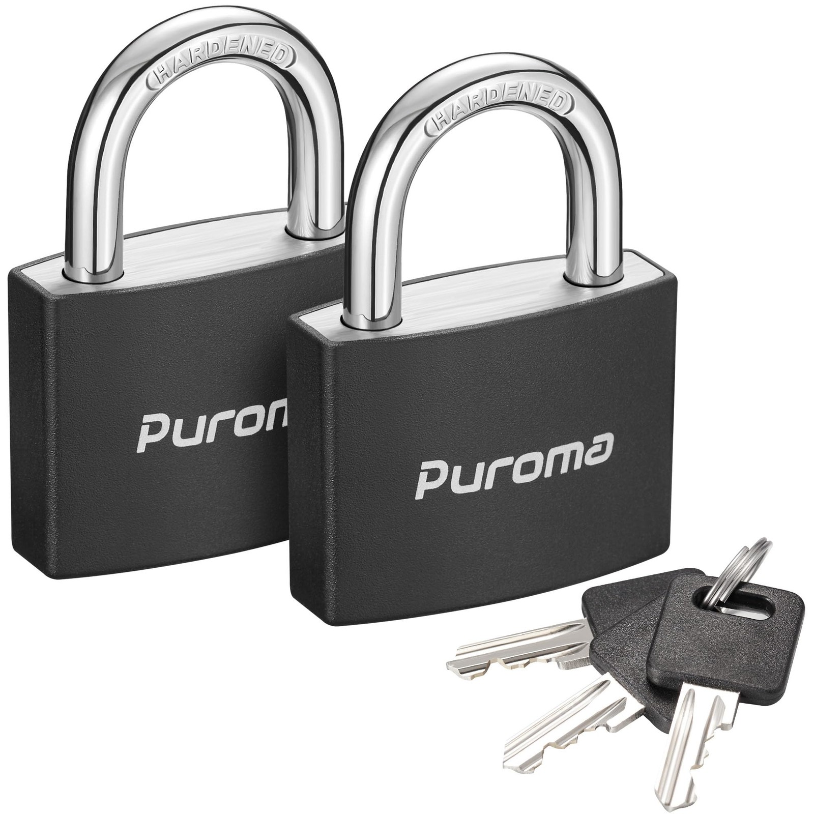 Lock Keyed Padlock, 2 Pack Aluminum Locks with 3 Keys Alike, 7/8 Inch Locker …