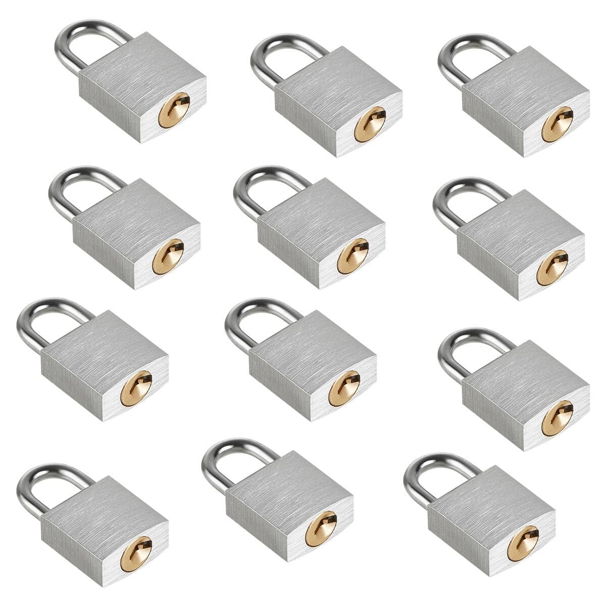 Small Aluminum Locks with Keys, 3/4-Inch Body Width Mini Locks with Same Key …