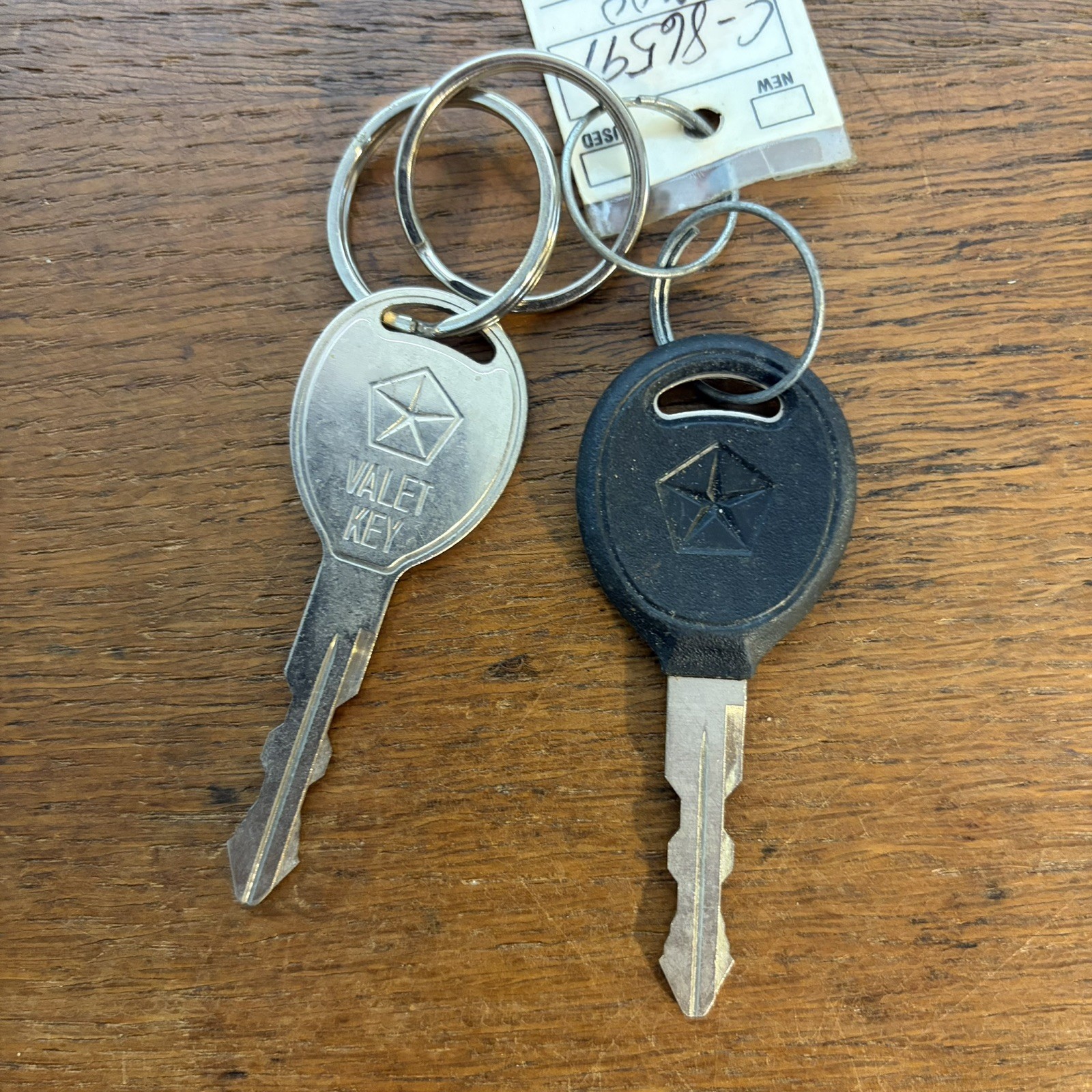 Vintage Set of Automotive Key Set of 2 2000 Chrysler Dodge Caravan