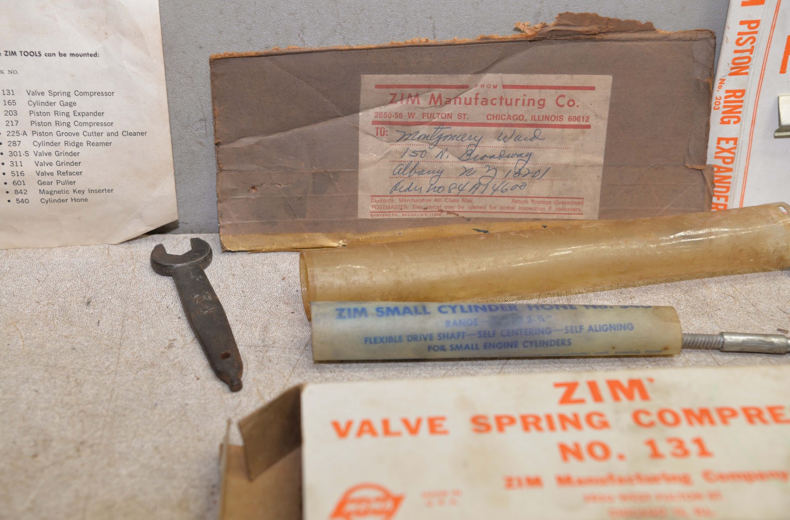 Huge Model T A flat head Ford tools Zim SD-2 original boxes collectible auto lot