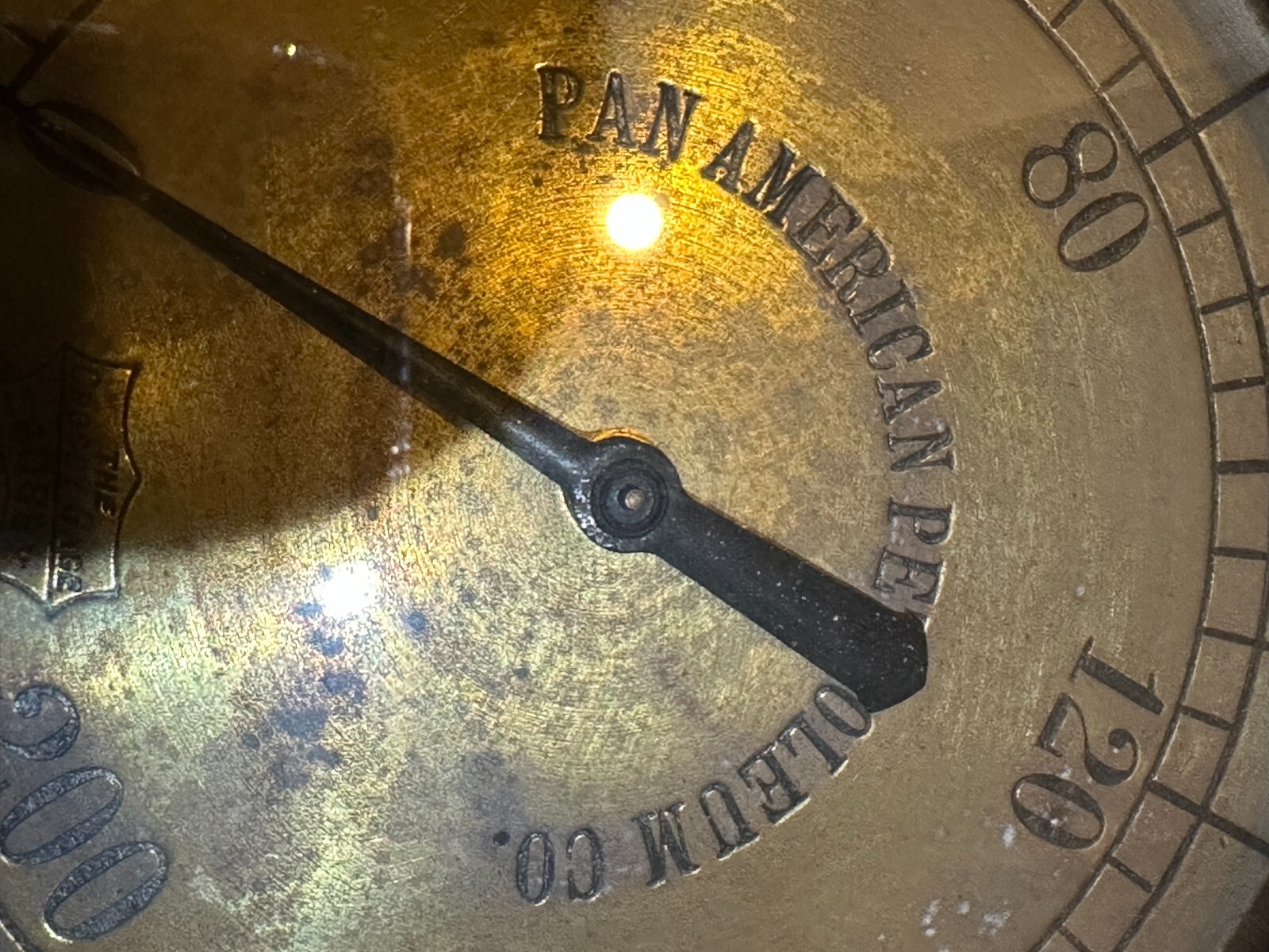 Large Antique Crosby Steam Gage & Valve Co. 200 PSI Patented Aug 28, 1906