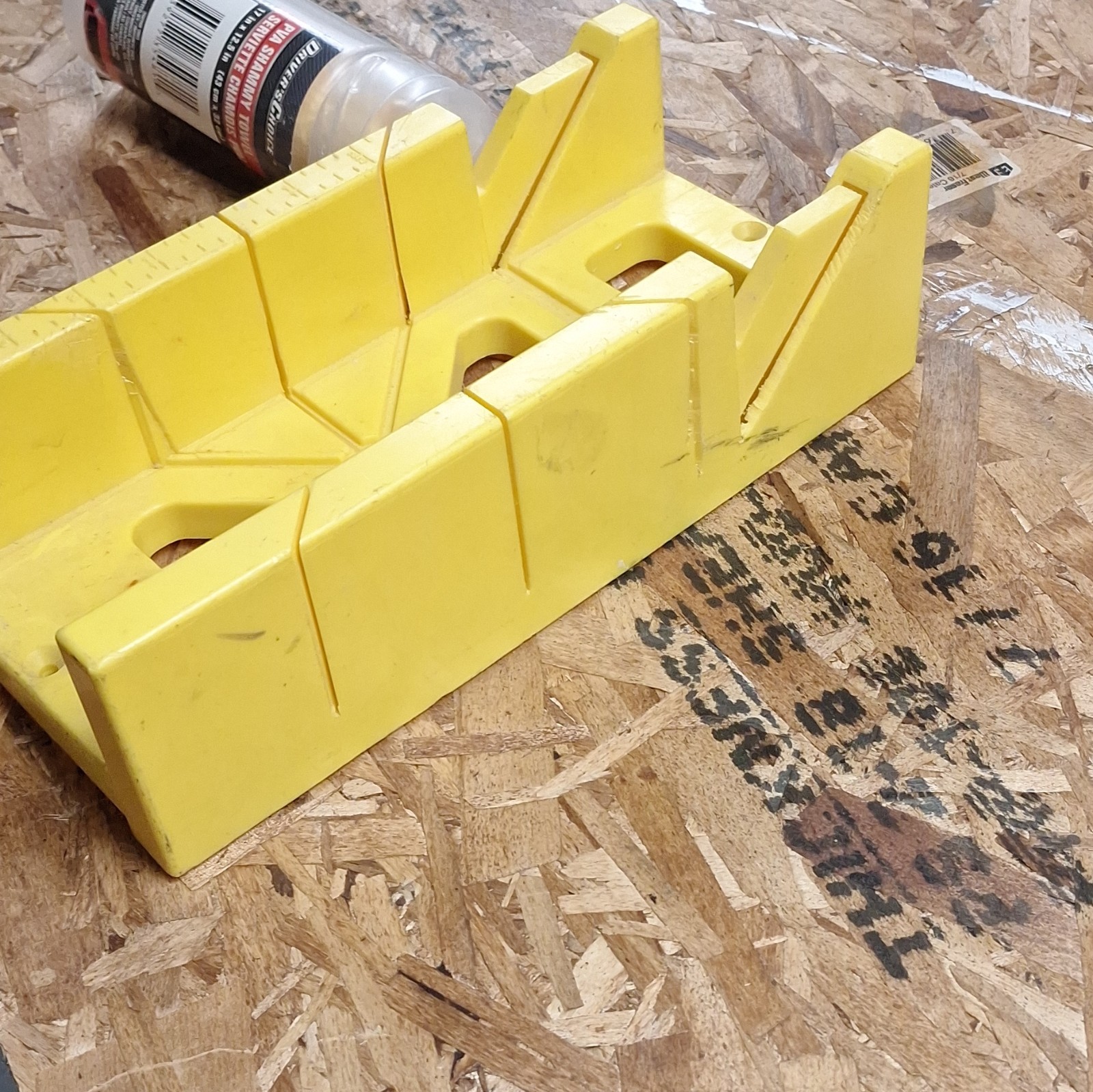 Yellow Plastic Miter Box Saw Guide, Contemporary Original Miter Saw Guide