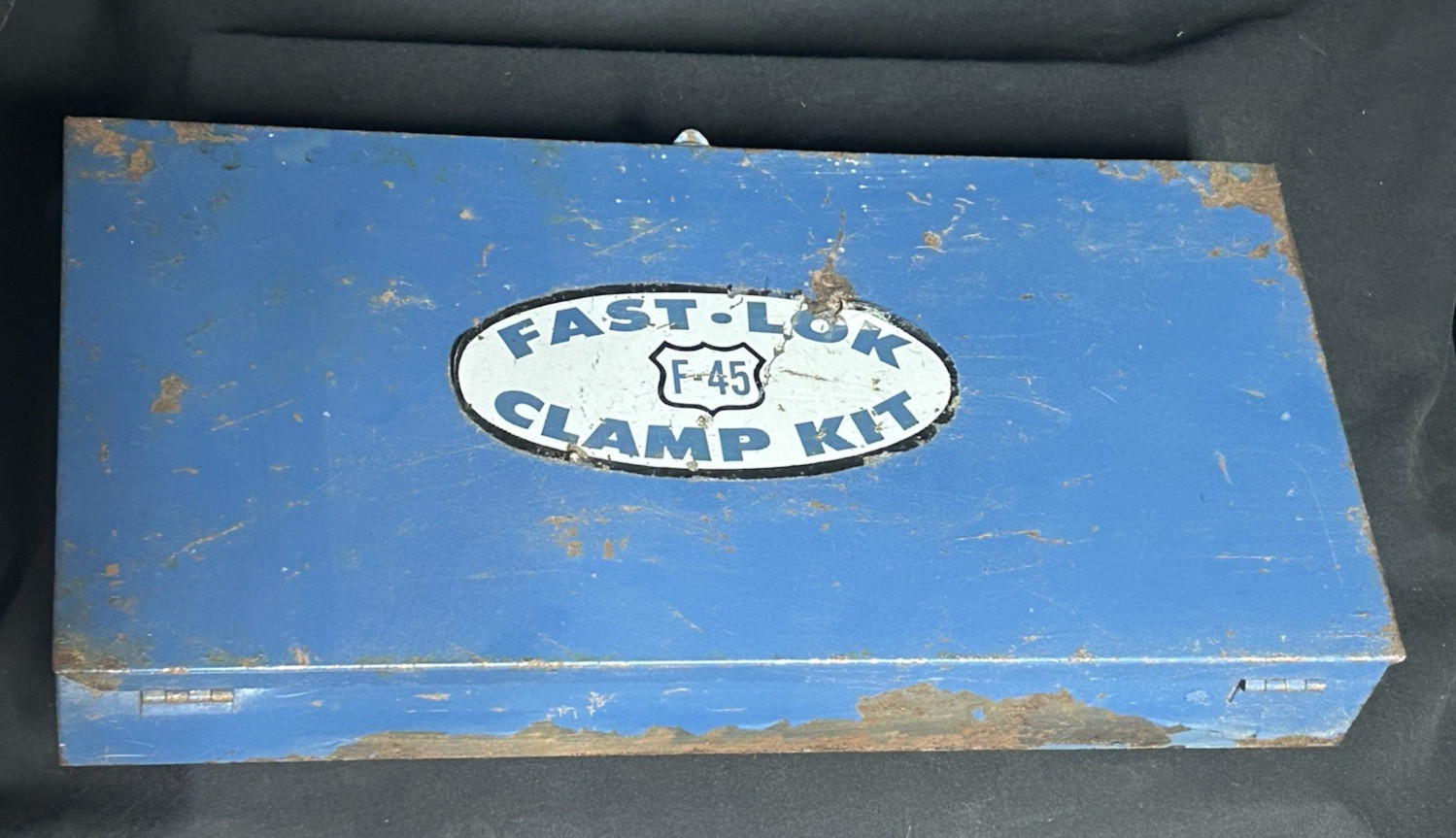 VINTAGE FAST LOK CLAMP KIT F-45 In METAL TOOL BOX