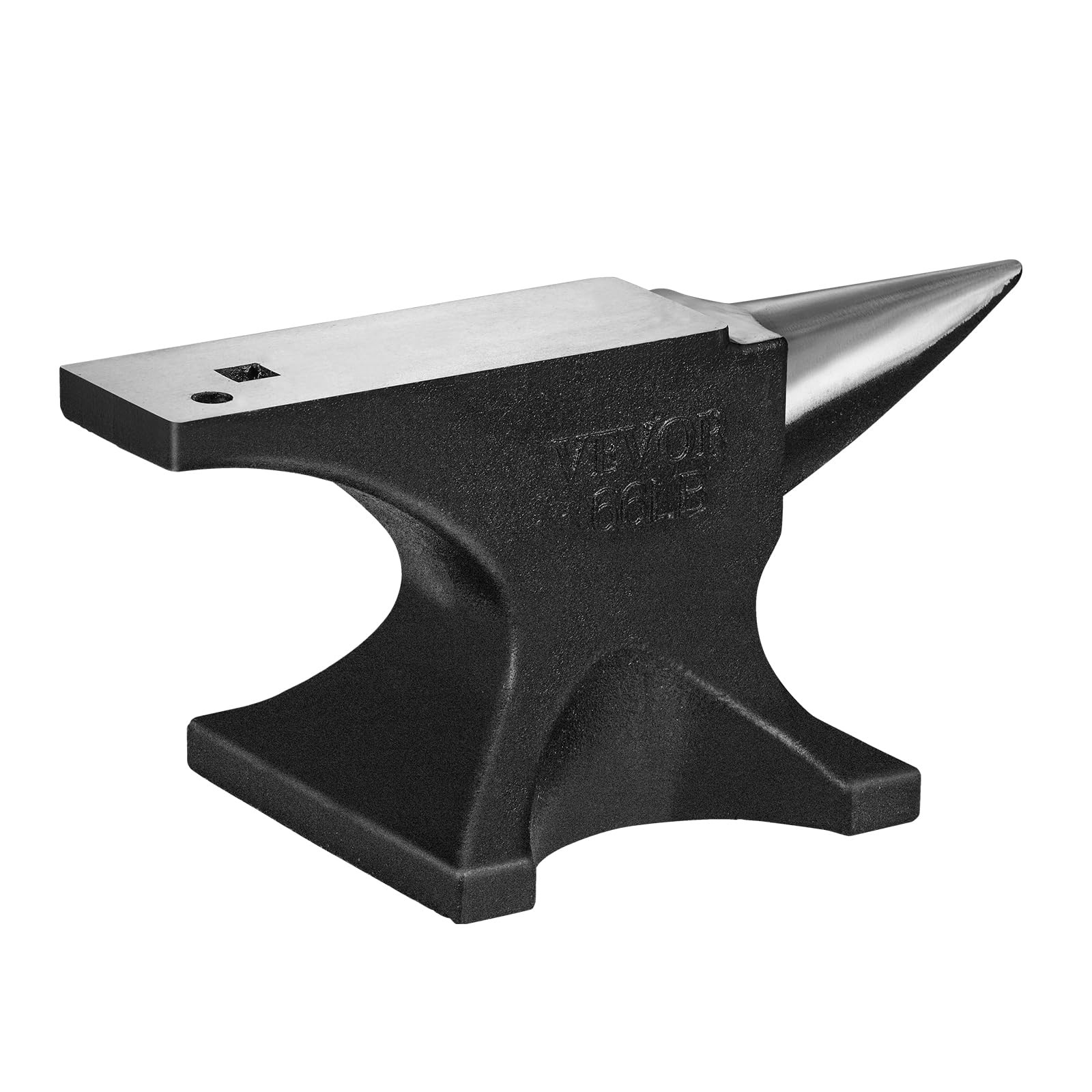 VEVOR Single Horn Anvil, 66 lbs, High Hardness Cast Steel, Large, Black