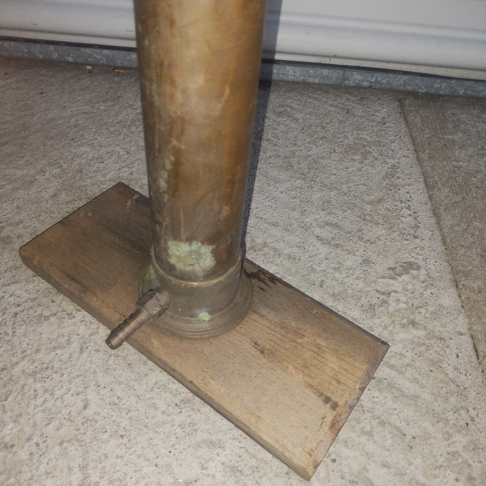 Vintage W.A. Matthews Rochester NY Plumber’s Hand Force Pump Brass T-Handle Wood