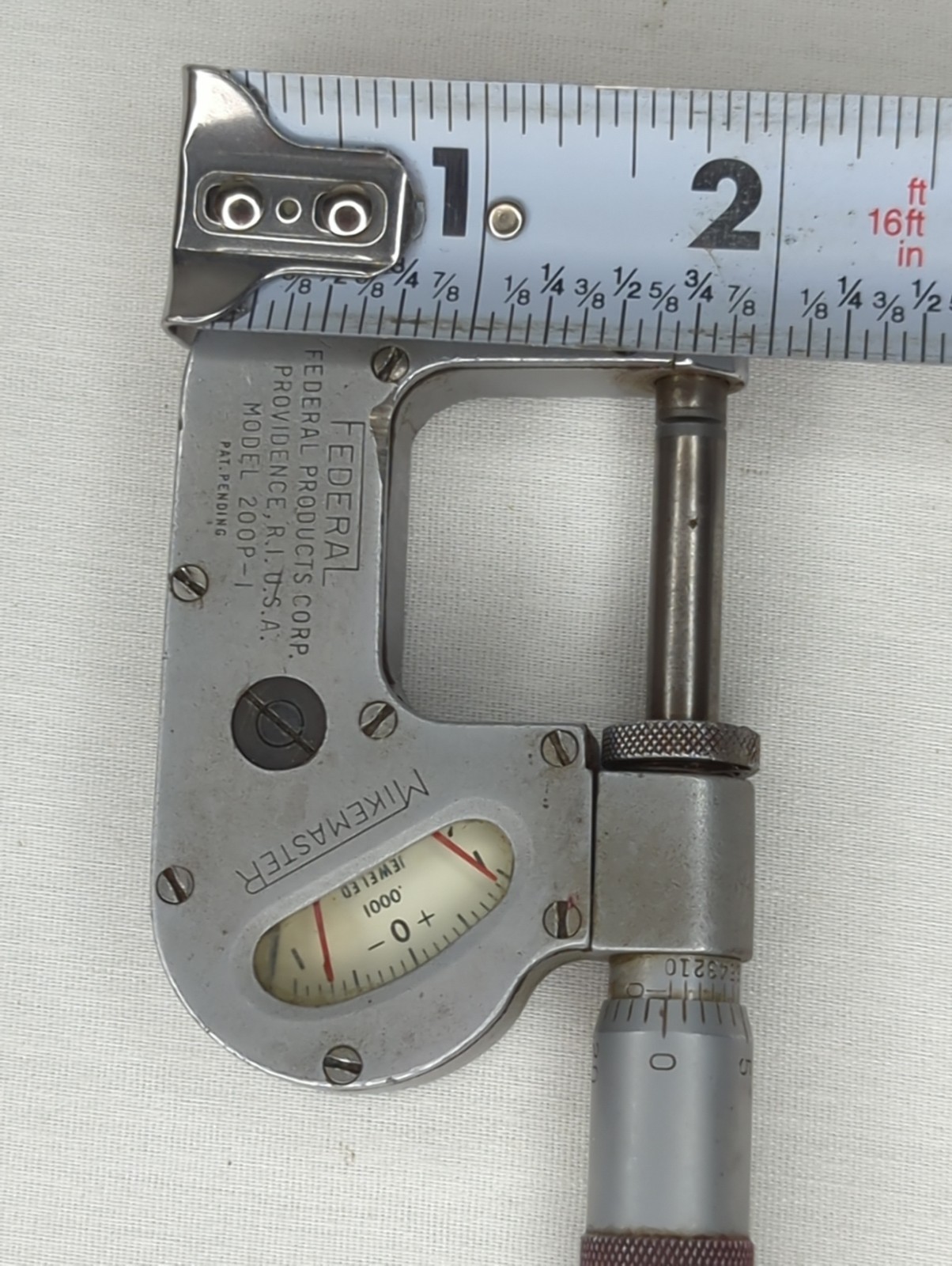 FEDERAL INDICATING MICROMETER MODEL 200P-1 USA