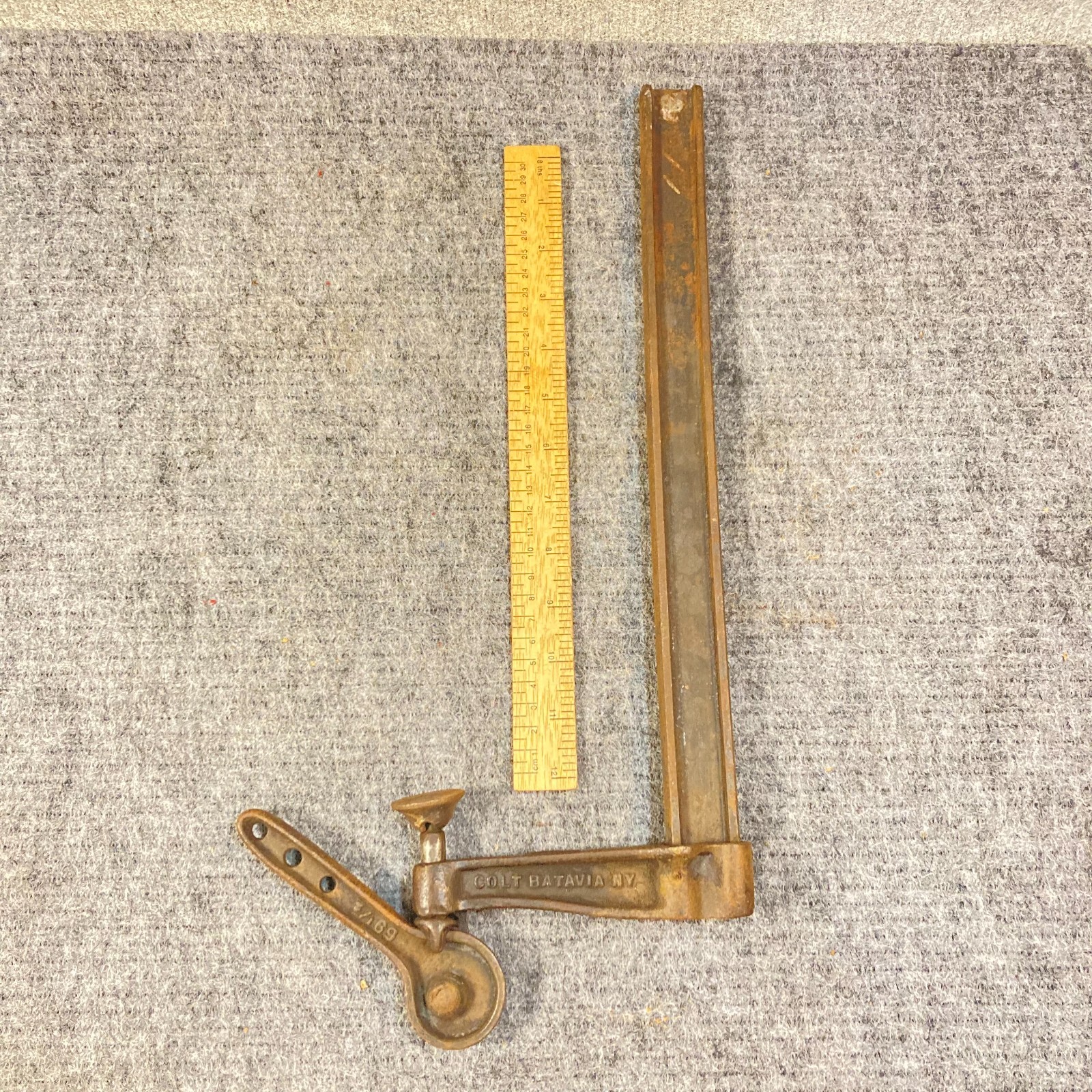 Colt Batavia N. Y. 14″ Slide Bar Clamp Metal #59 1/2 Parts or Repair USA