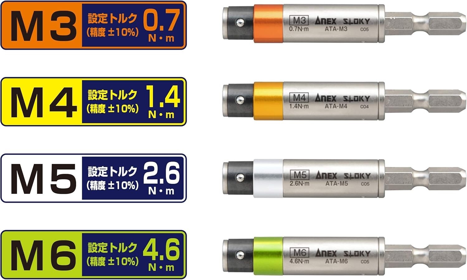 ANEX torque adapter for electrical work M4 (1.4Nm) ATA-M4 From JAPAN