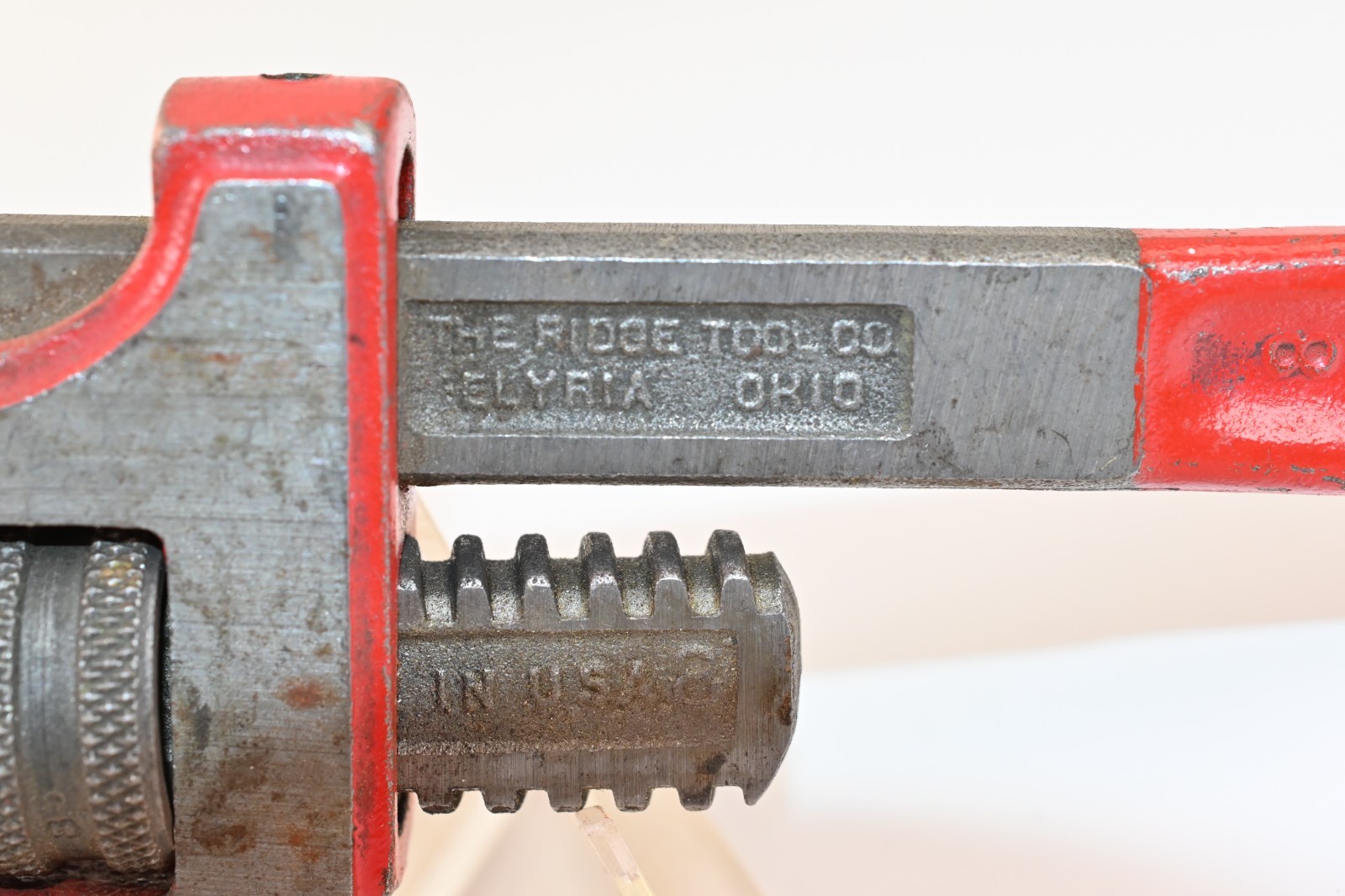 Vintage Rigid 8″ Pipe Wrench- Ridge Tool Co. Elyria Ohio USA