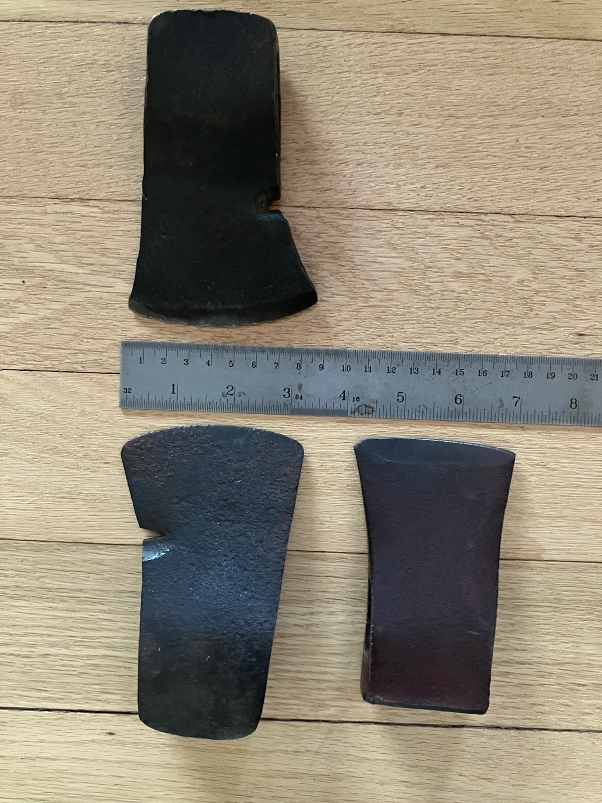 LOT OF 3 VINTAGE HATCHET HEADS – CAMP AXE BUSHCRAFT