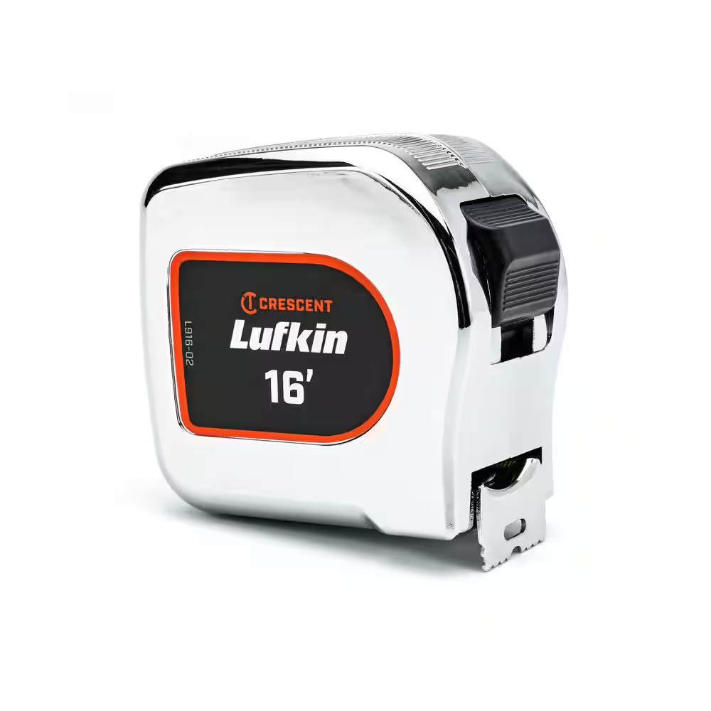 Lufkin 1 In. X 16 Ft. Chrome Case Yellow Clad Tape Measure