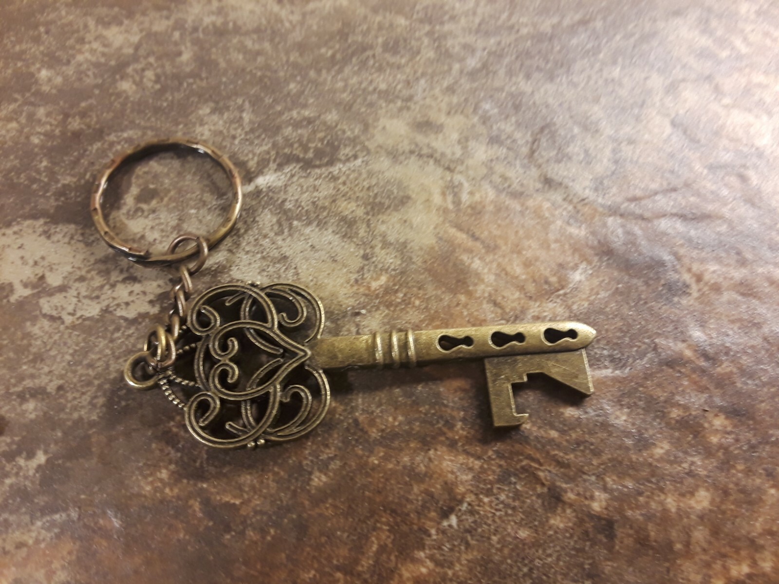 Vintage Brass Skeletons Key Bottle Opener Key Chain Combo! New! (2) Pair
