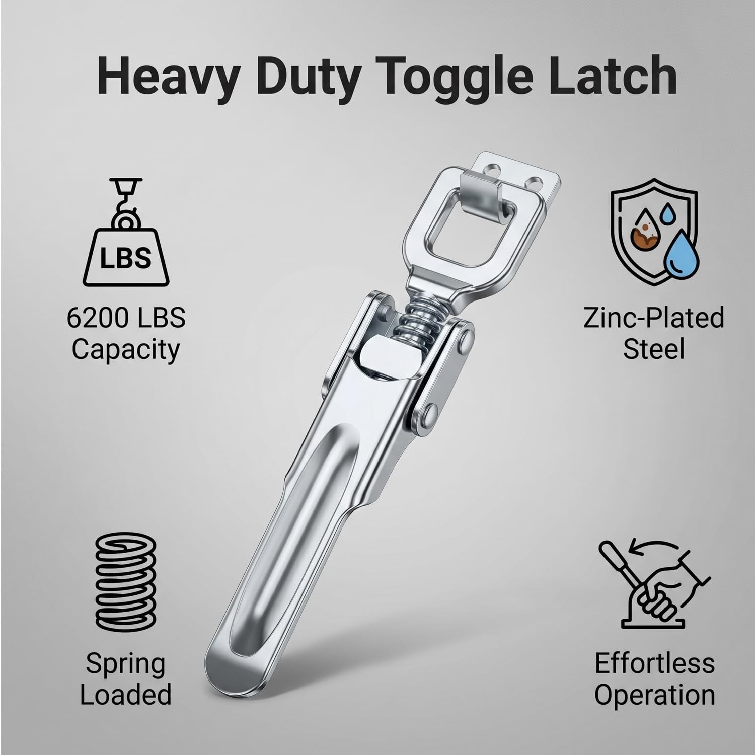 Toggle Latch Clamp 9.5Inch Heavy Duty Toggle Latch, Silver | Toggle Latch Cla…