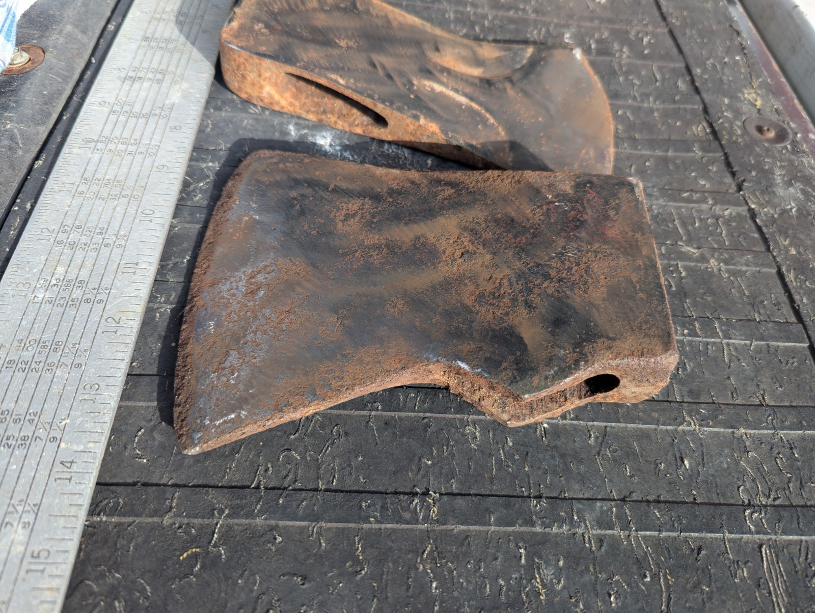 Axe Heads Kelly Vintage Steel Head Types Rusty Rural Barn Farm Finds Lot Of 2
