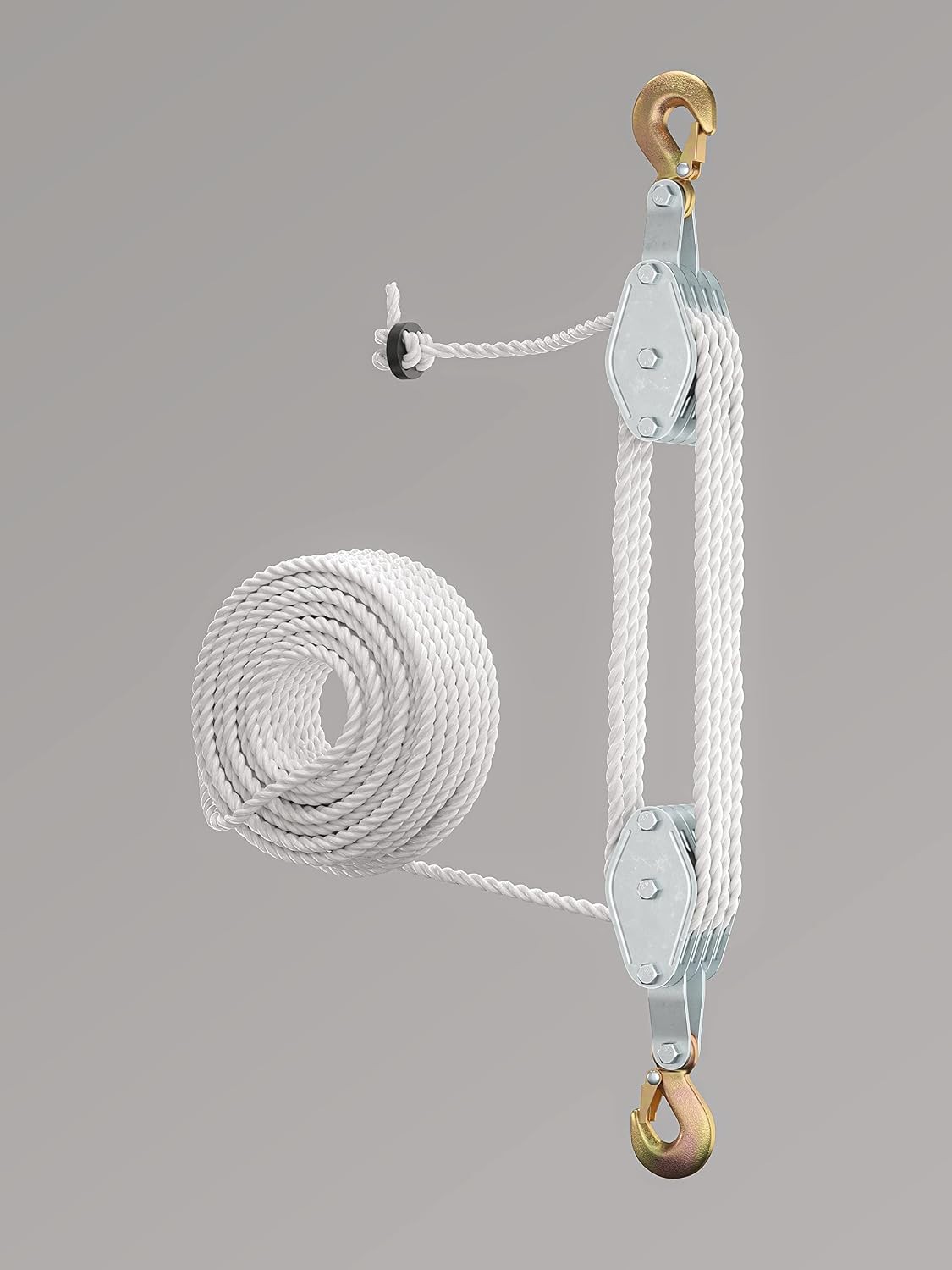 Block and Tackle Pulley System for Lifting Objects – SoB 4000LB Breaking Strengt