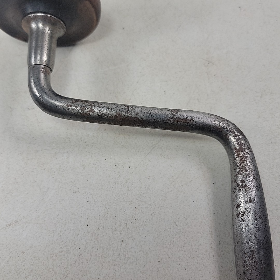 Rare Vtg Antique W.H. Barber Patent Bit Brace Hand Drill Pre-Millers Falls