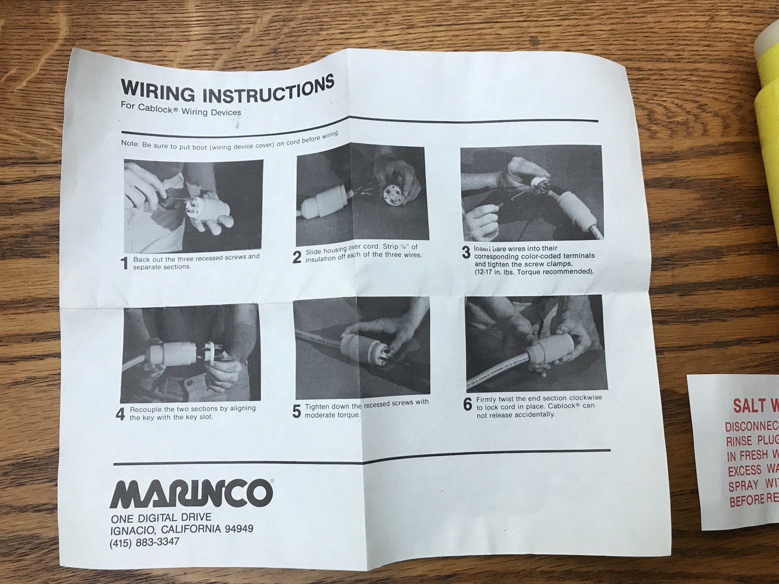 Marinco 205CRP 125 Volt 20 Amp 3 Wire Grounding Plug – NOS? – DIY – Marine Grade