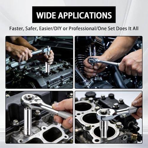 6-Piece Spark Plug Socket Set, 3/8-Inch Drive Magnetic Swivel, Thin-wall Sockets