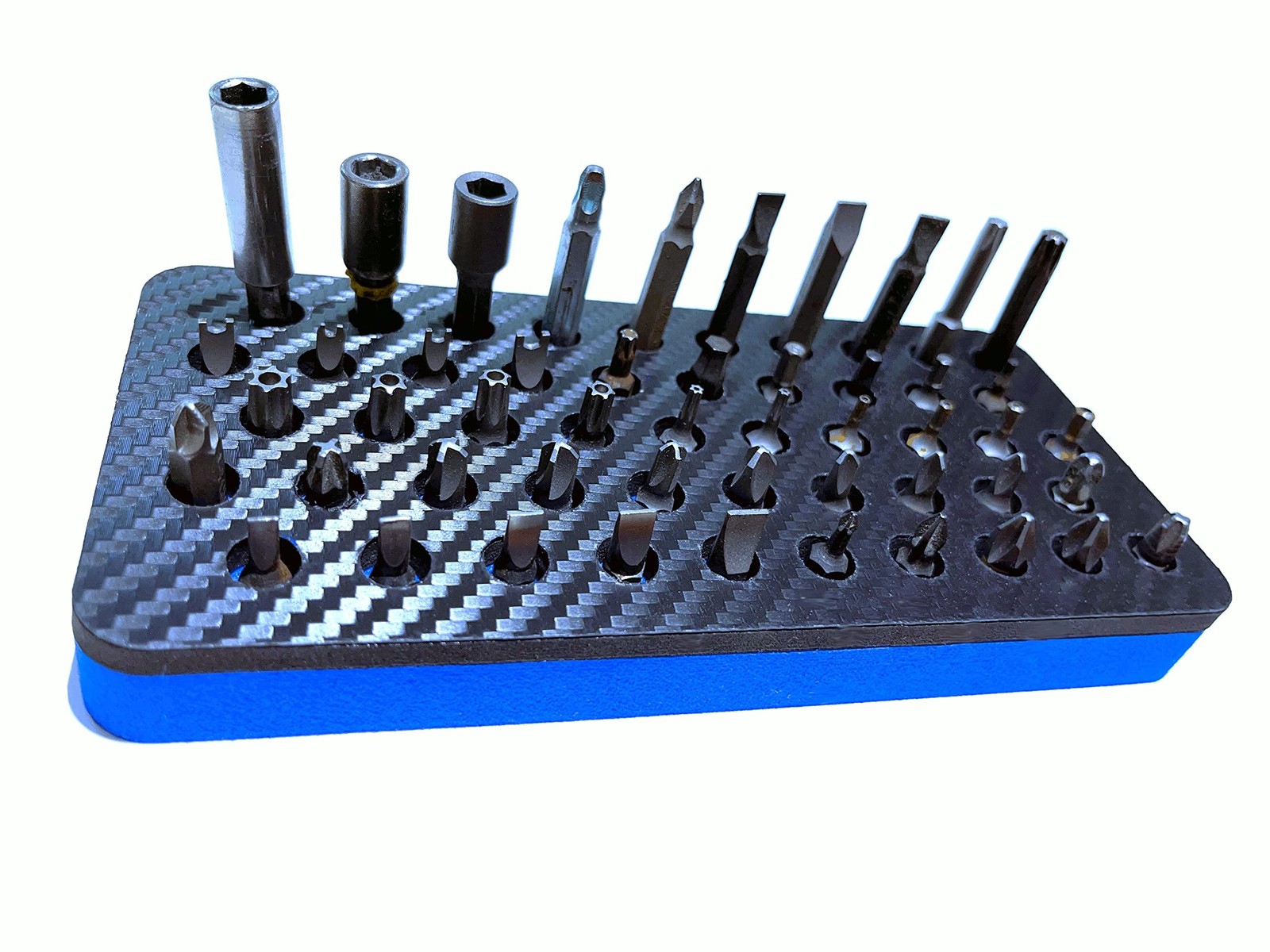 50 screwdriver bit organizer and holder – works with hex bits, screwdriver bi…