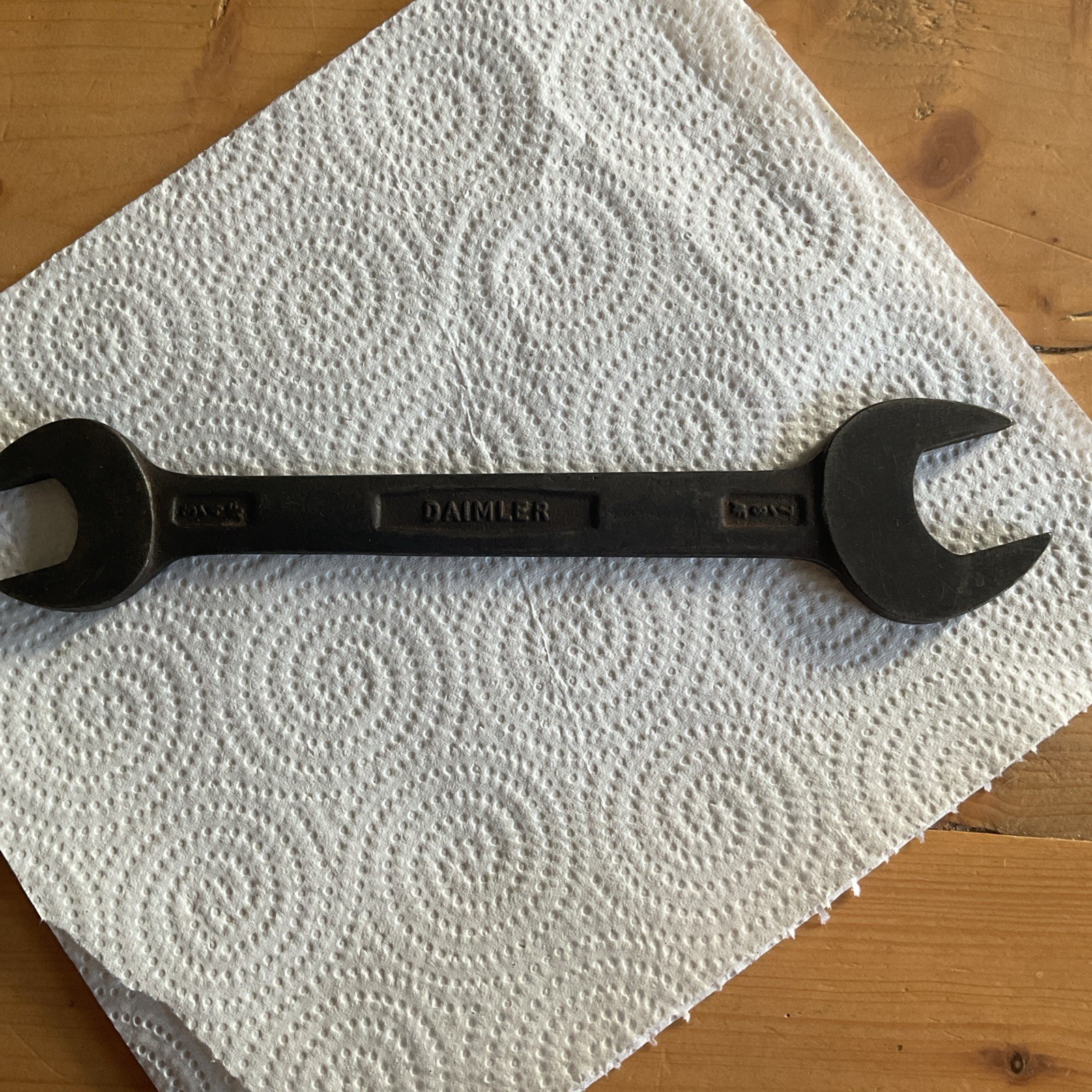 Daimler 7/8″ x 3/4″ AF DOE spanner. Snail Brand. Vintage car tool kit item