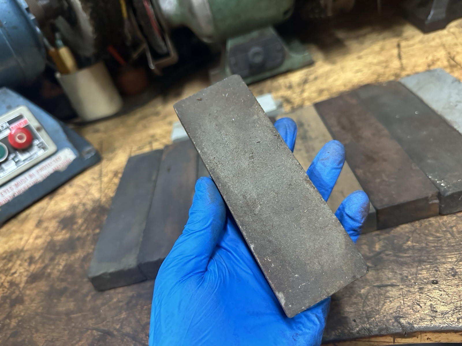 Job Lot of 10 Synthetic Sharpening Stones Oilstones – Most 8”x2”x1”