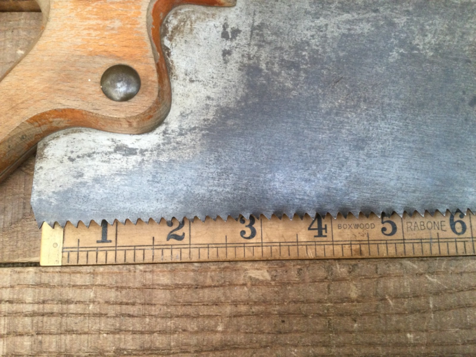 Four Vintage & Contemporary Carpentry Saws Inc Sandvik Tenon Saw & 17” Panel Saw