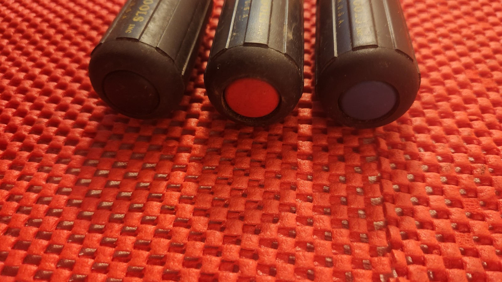 3 KLEIN TOOLS INC. COATED SHAFT NUT DRIVERS, 3/8″, 1/4″, & 3/16″, MADE IN U.S.A.