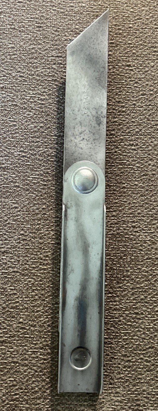 Vintage Unbranded 9″ Metal Sliding T Bevel Square Made In U.S.A.