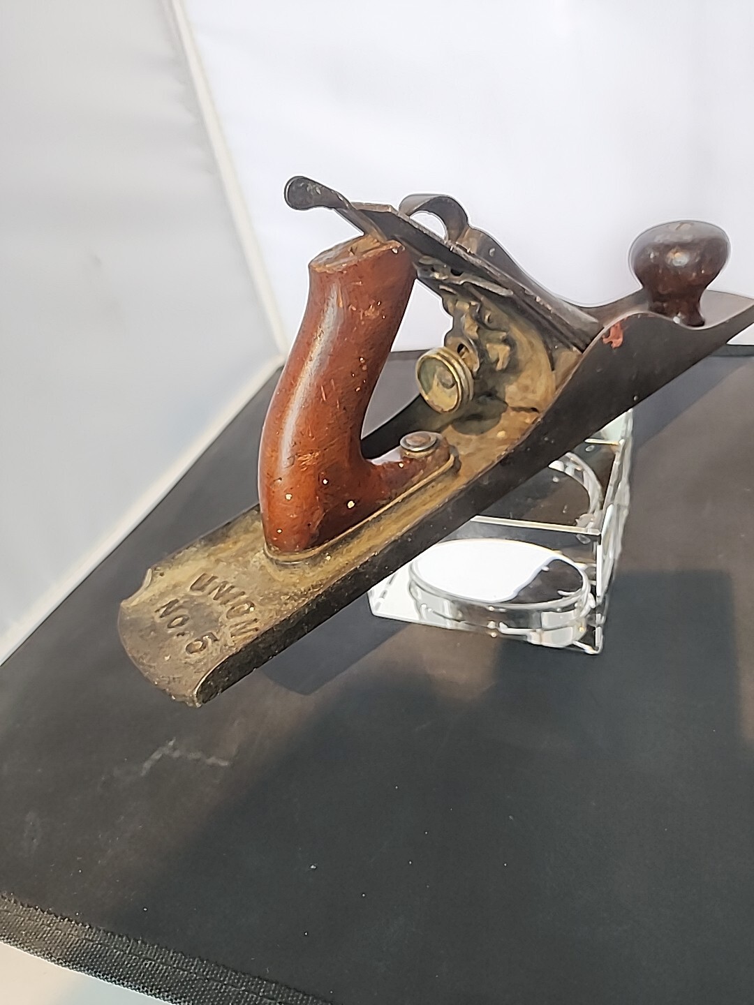 Vintage Union Mfg Co No 5 Wood Plane ~ Corrugated Bottom , 14″ Long, Working
