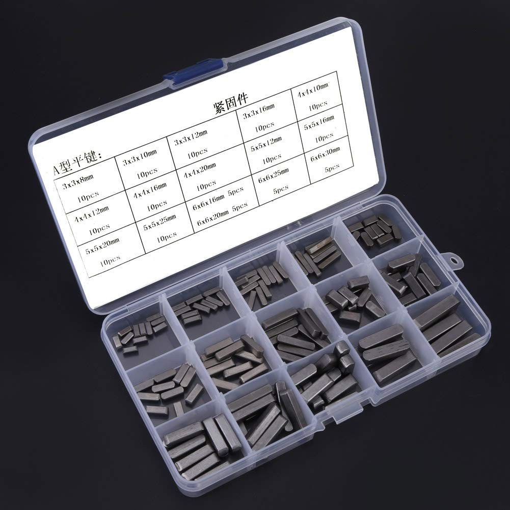 140Pcs Key Pulley, Stainless Steel Woodruff Key Assortment, Metric Key Assortmen