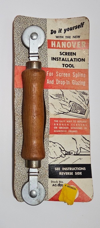 Unused Vintage Hanover Screen Installation Tool, first we have