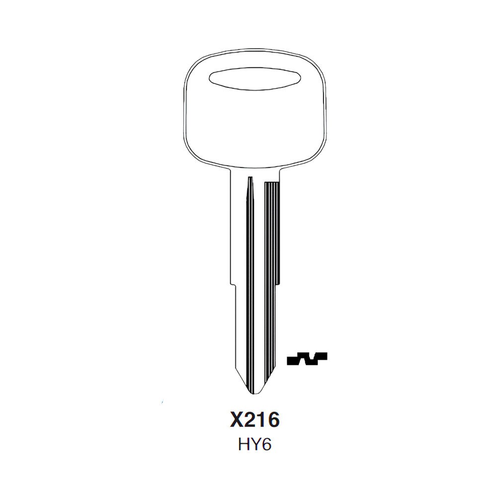 HY6 / X216 Key Blank Nickel