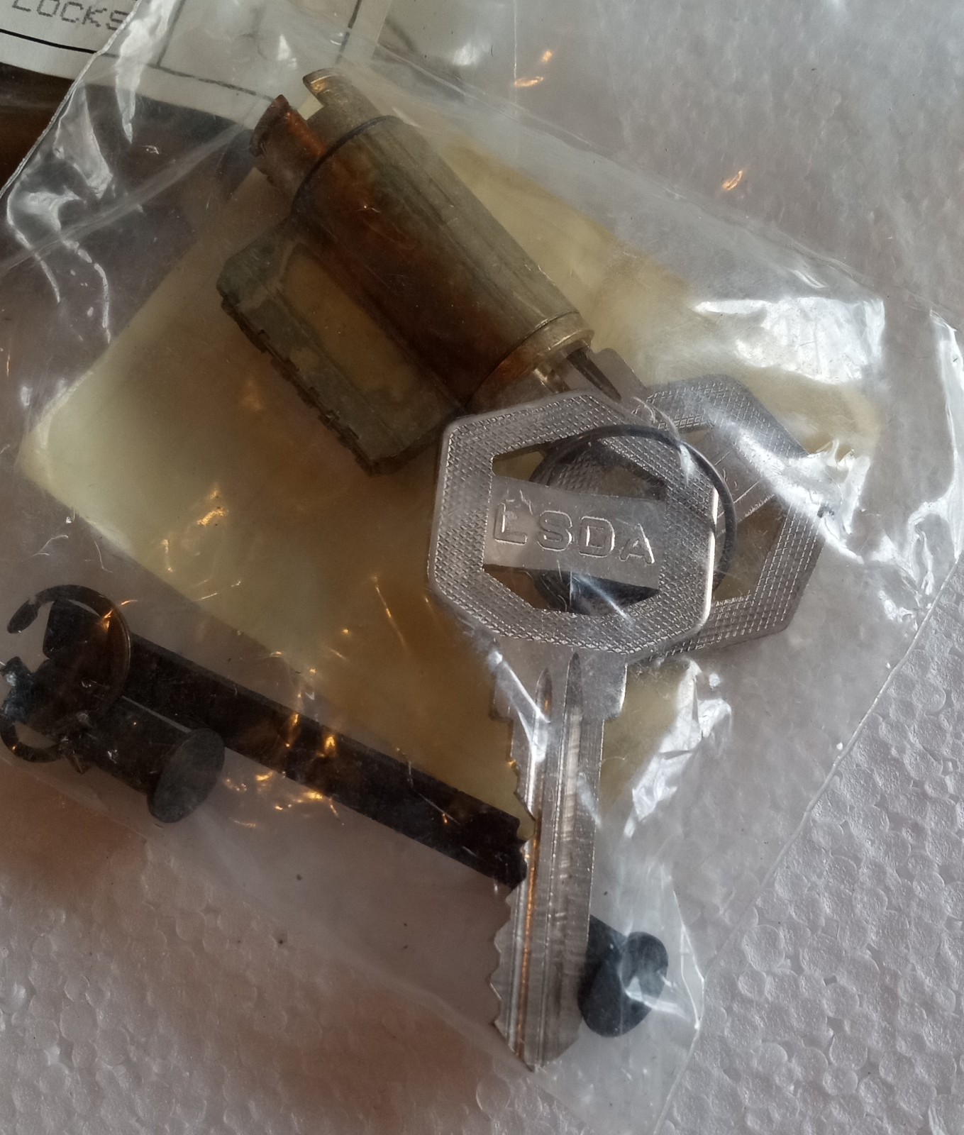 1Pc. LSDA Dead Bolt Cylinder LS-B400LSAX3 6Pin Solid Brass NOS Schlage/Arrow